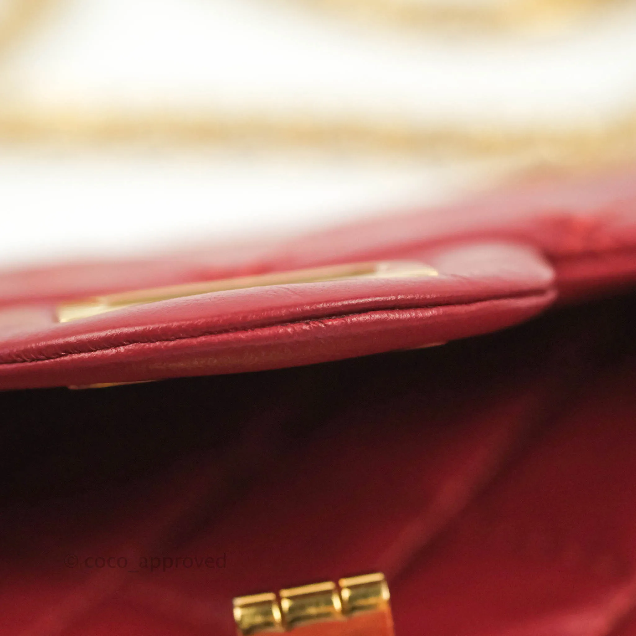 Chanel Mini Reissue 224 Red Aged Calfskin Gold Hardware