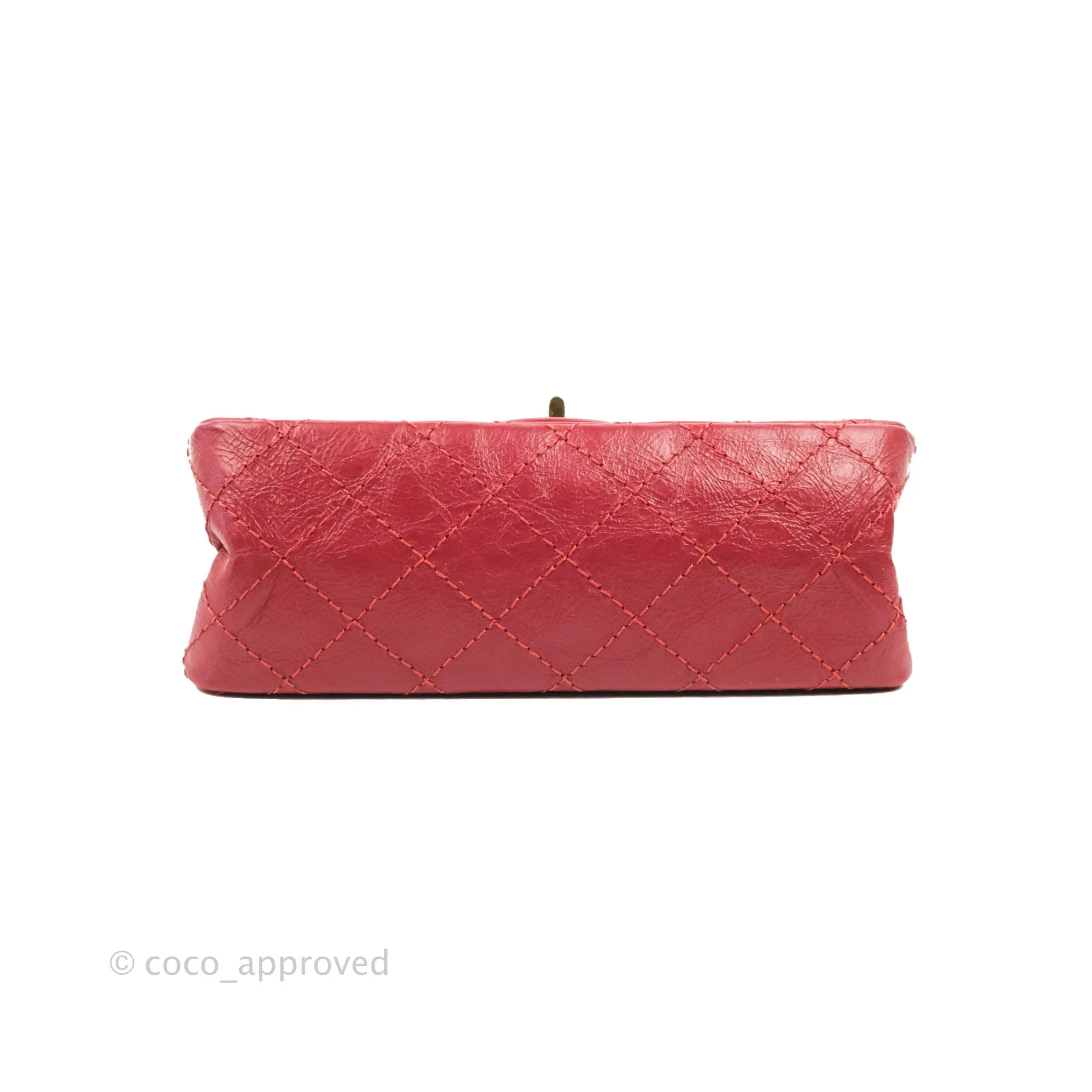 Chanel Mini Reissue 224 Red Aged Calfskin Gold Hardware