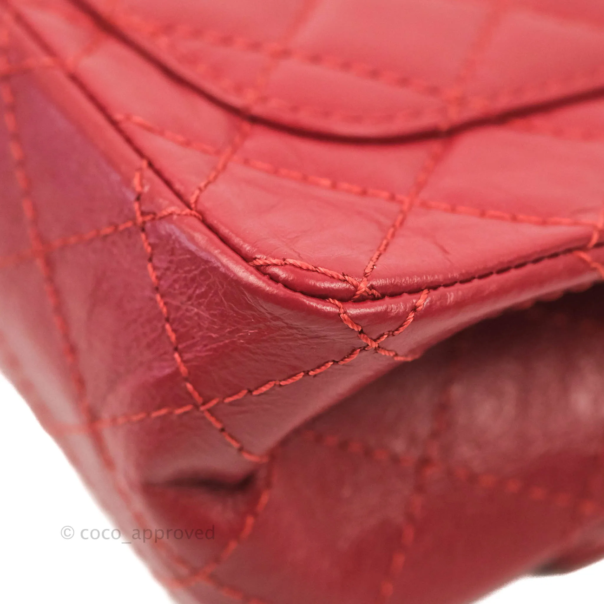 Chanel Mini Reissue 224 Red Aged Calfskin Gold Hardware