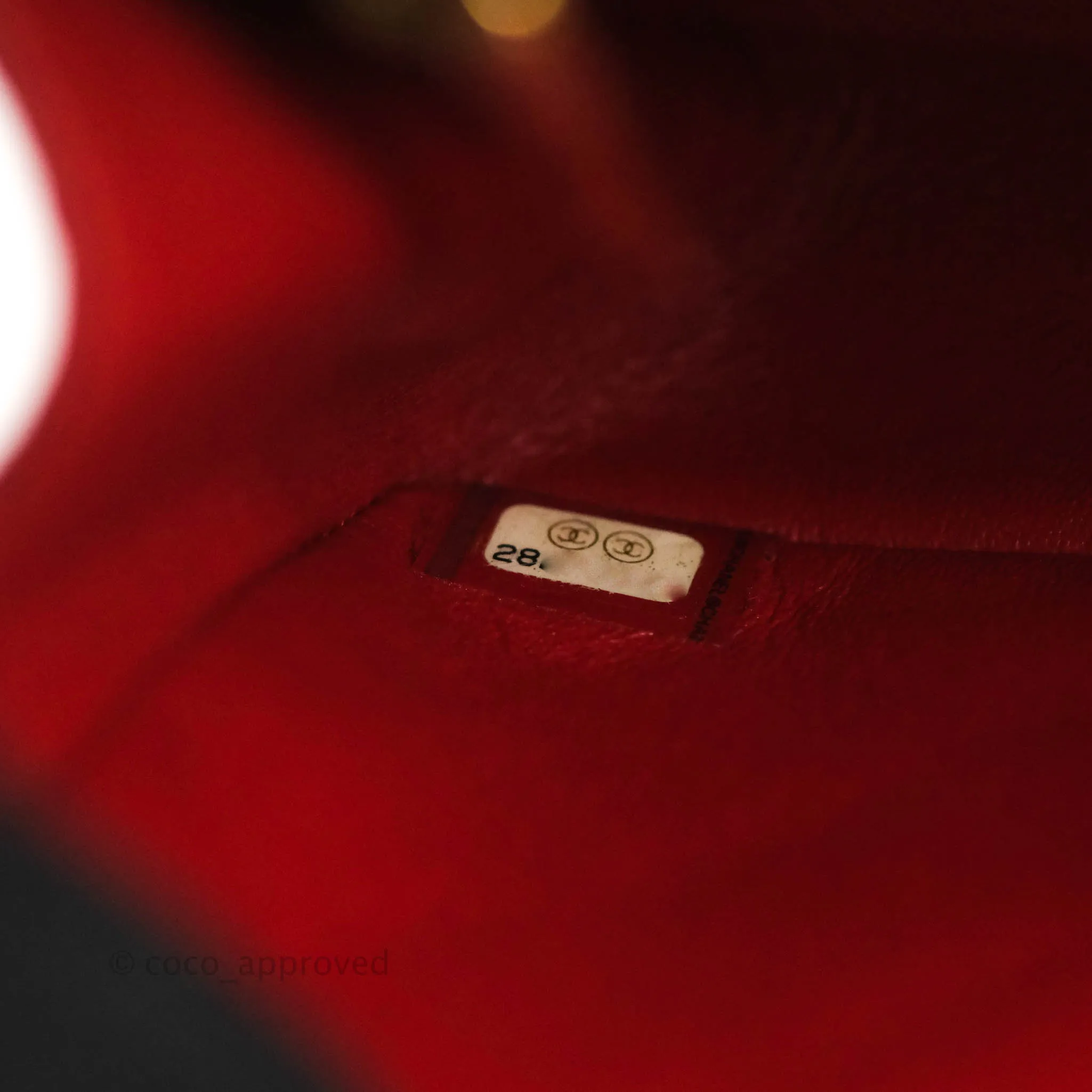 Chanel Mini Reissue 224 Red Aged Calfskin Gold Hardware