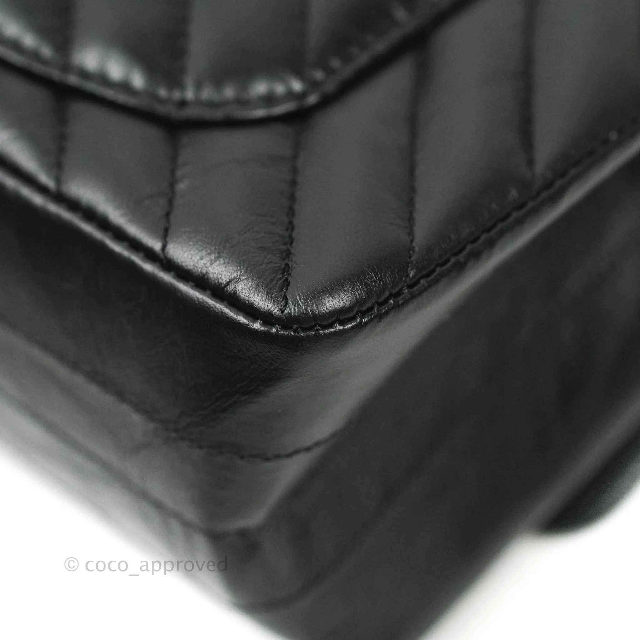 Chanel Mini Reissue 224 So Black Chevron Calfskin Black Hardware