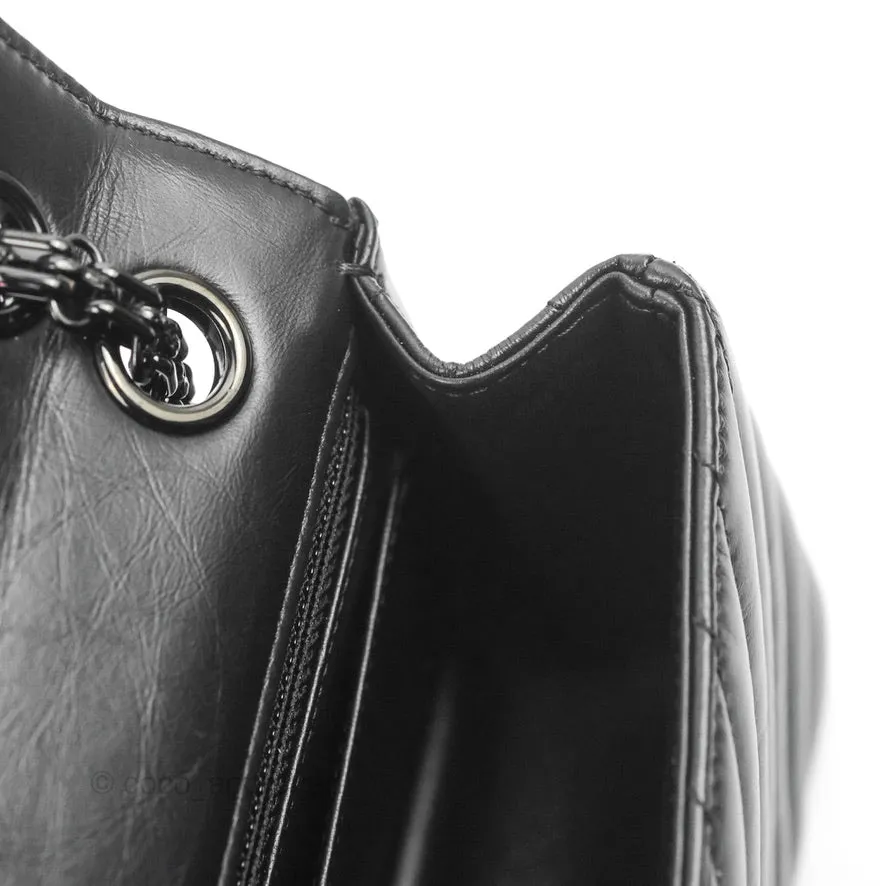 Chanel Mini Reissue 224 So Black Chevron Calfskin
