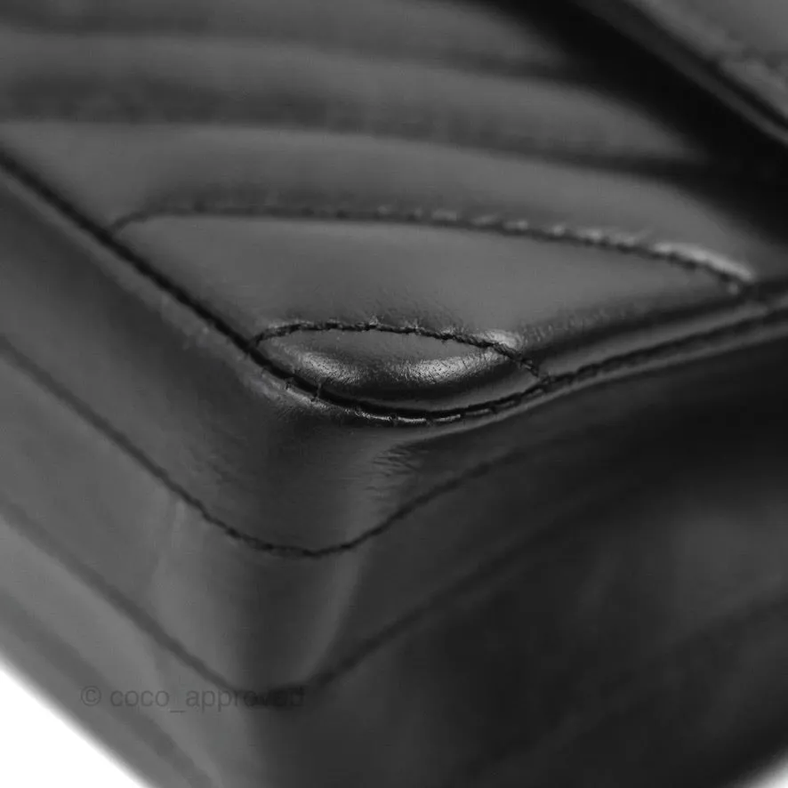 Chanel Mini Reissue 224 So Black Chevron Calfskin