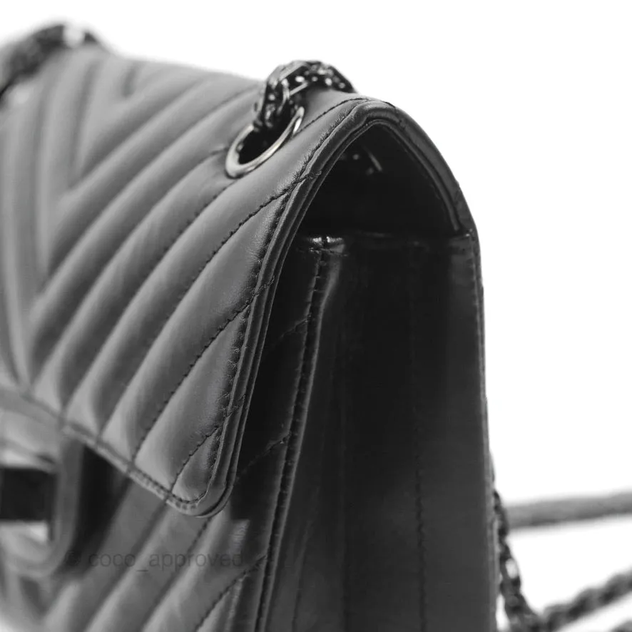 Chanel Mini Reissue 224 So Black Chevron Calfskin