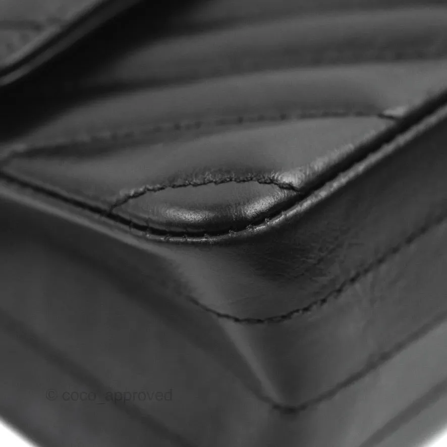 Chanel Mini Reissue 224 So Black Chevron Calfskin
