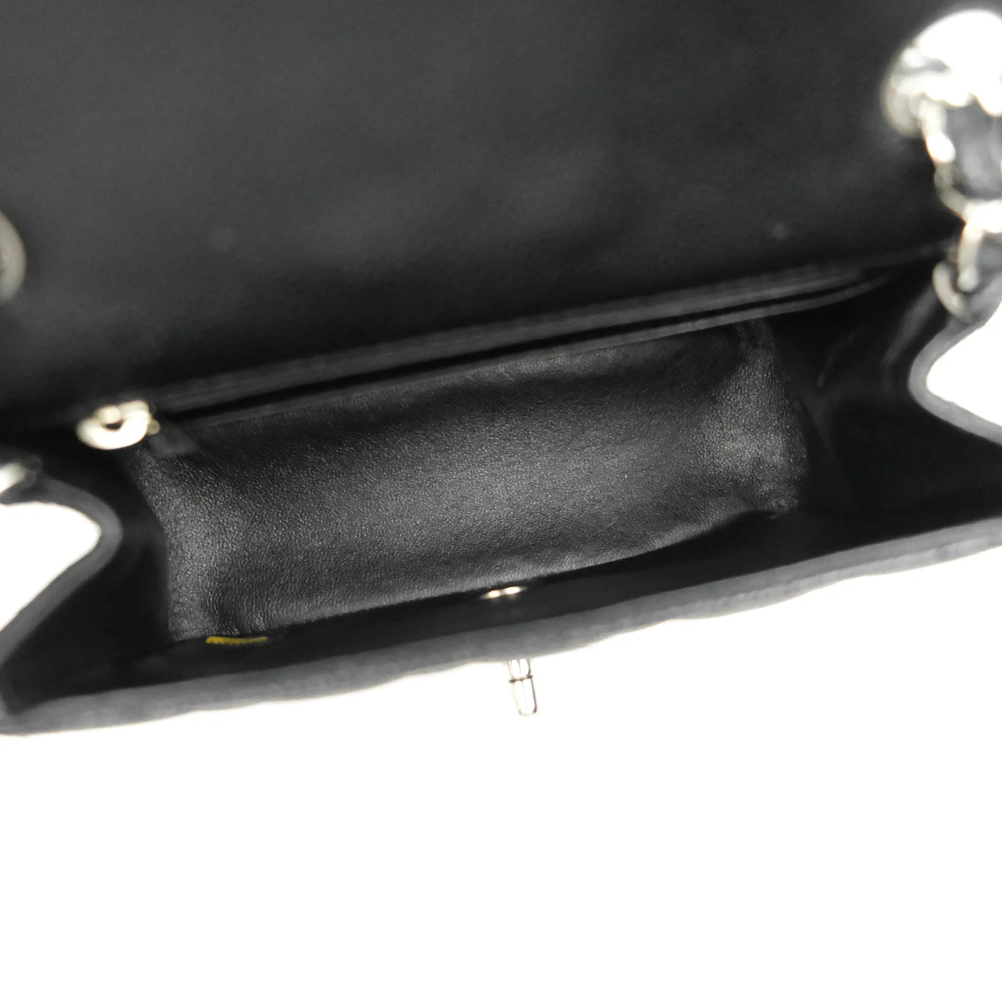 Chanel Mini Square Black Caviar Silver Hardware