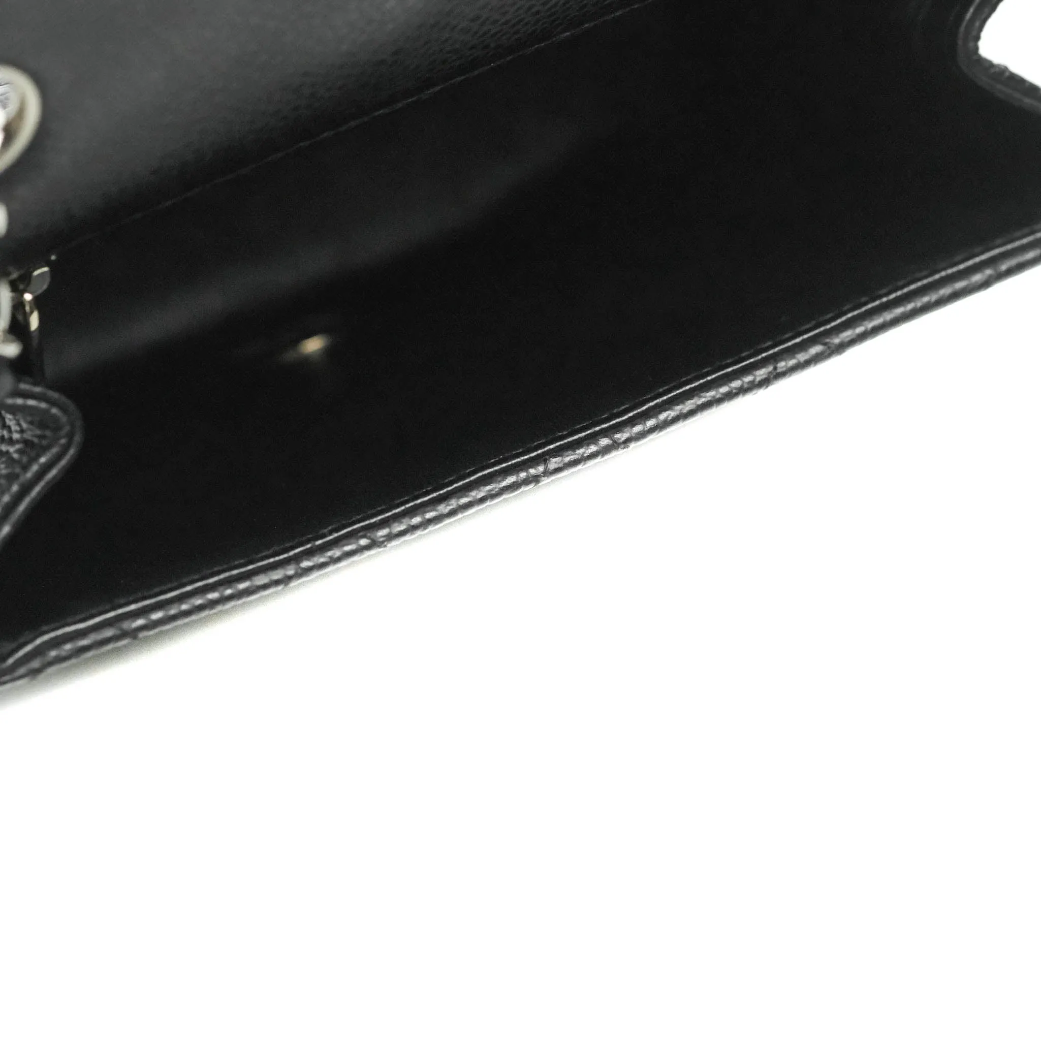 Chanel Mini Square Black Caviar Silver Hardware
