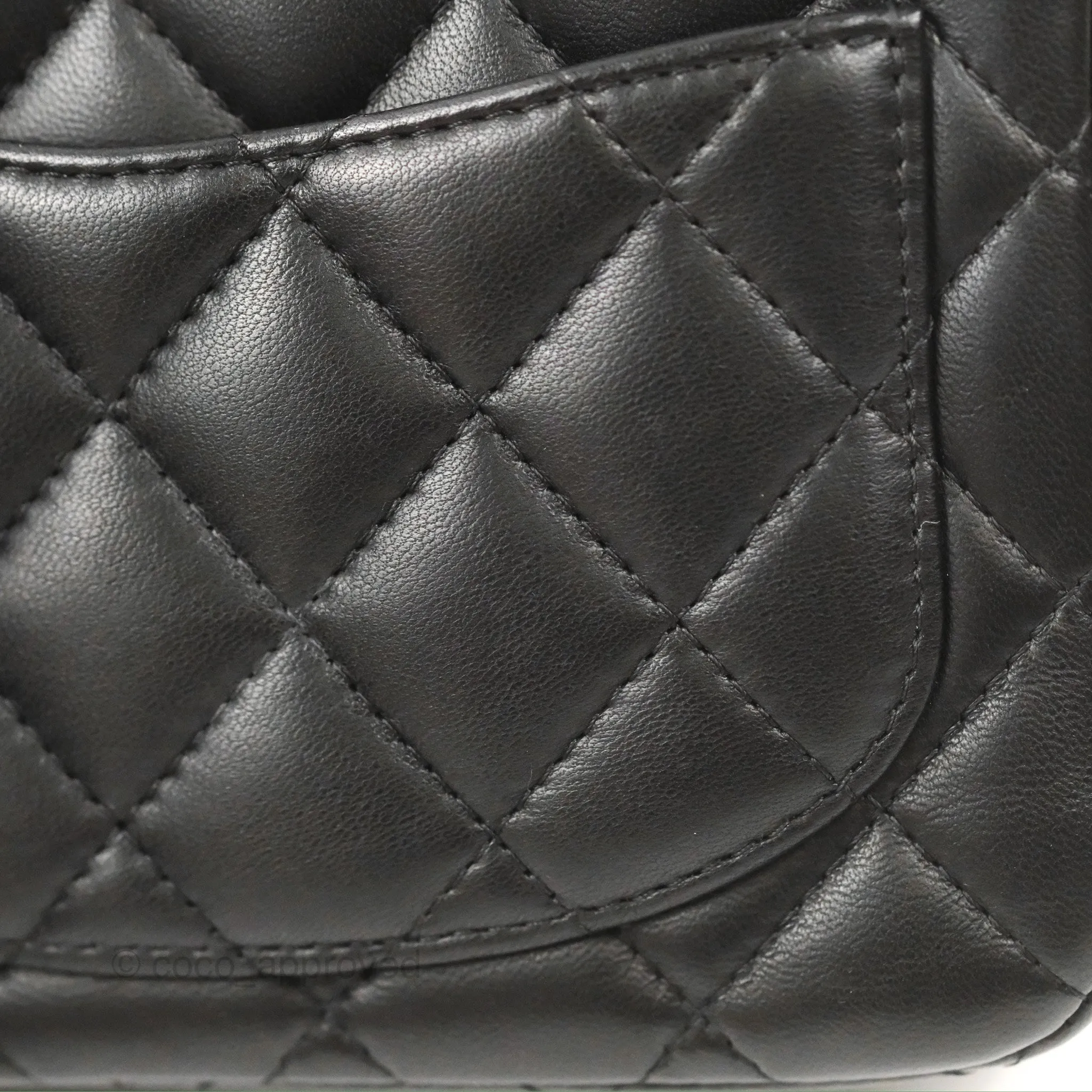 Chanel Mini Square Black Lambskin Gold Hardware