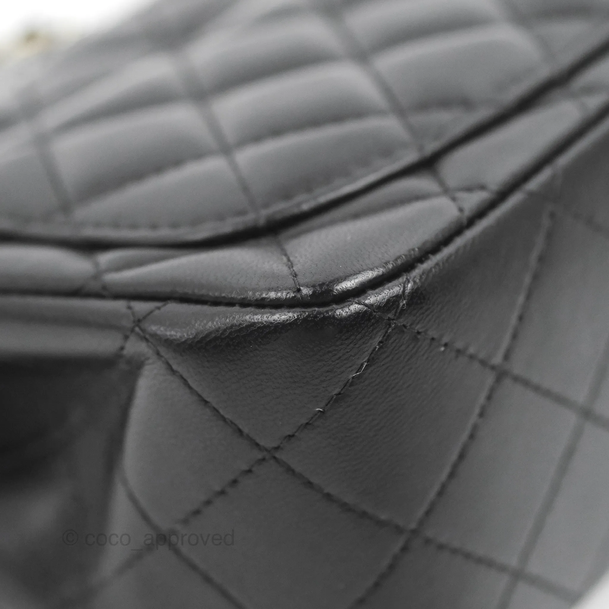 Chanel Mini Square Black Lambskin Gold Hardware