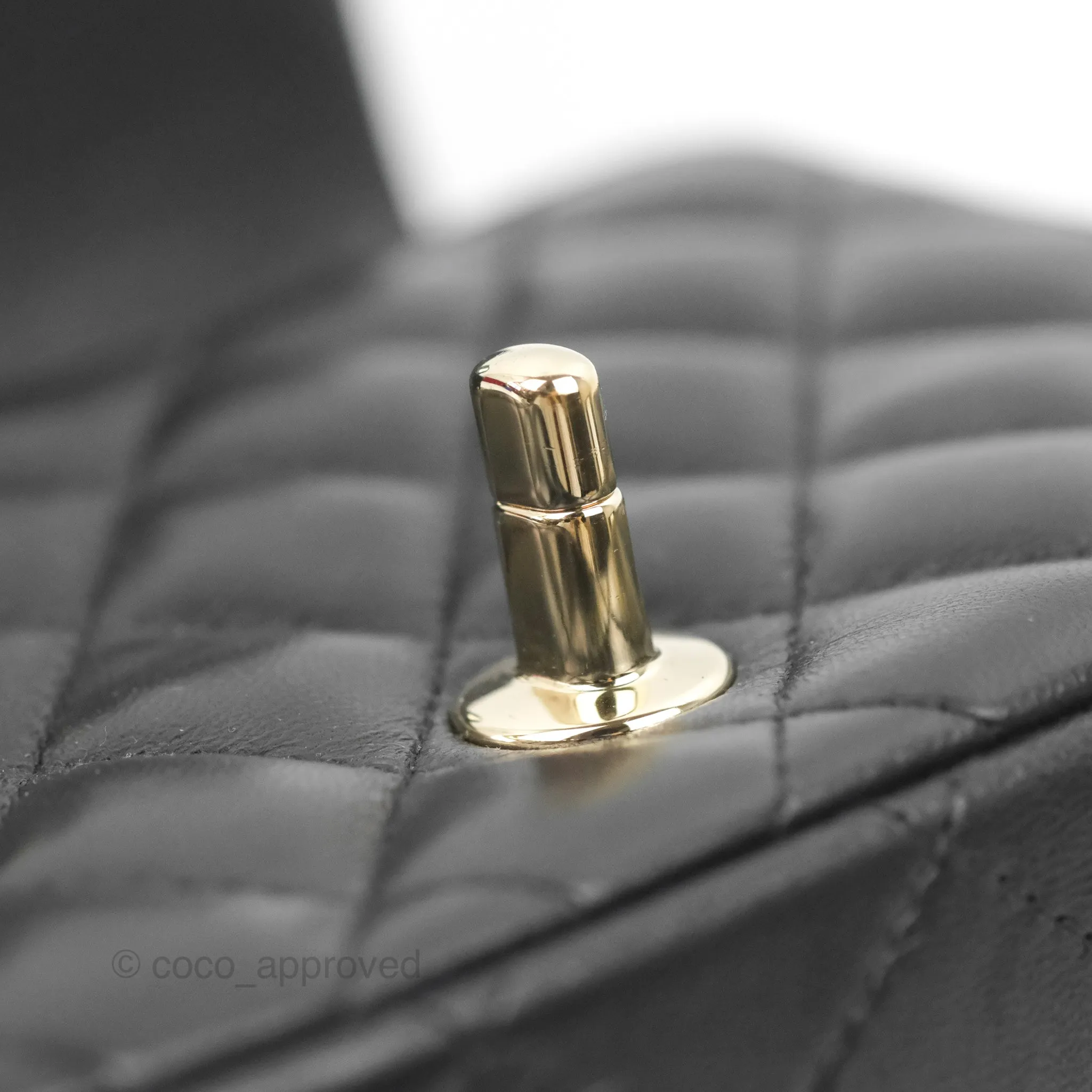 Chanel Mini Square Black Lambskin Gold Hardware