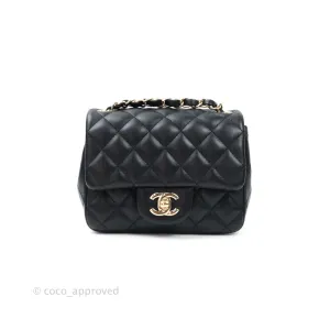 Chanel Mini Square Black Lambskin Gold Hardware