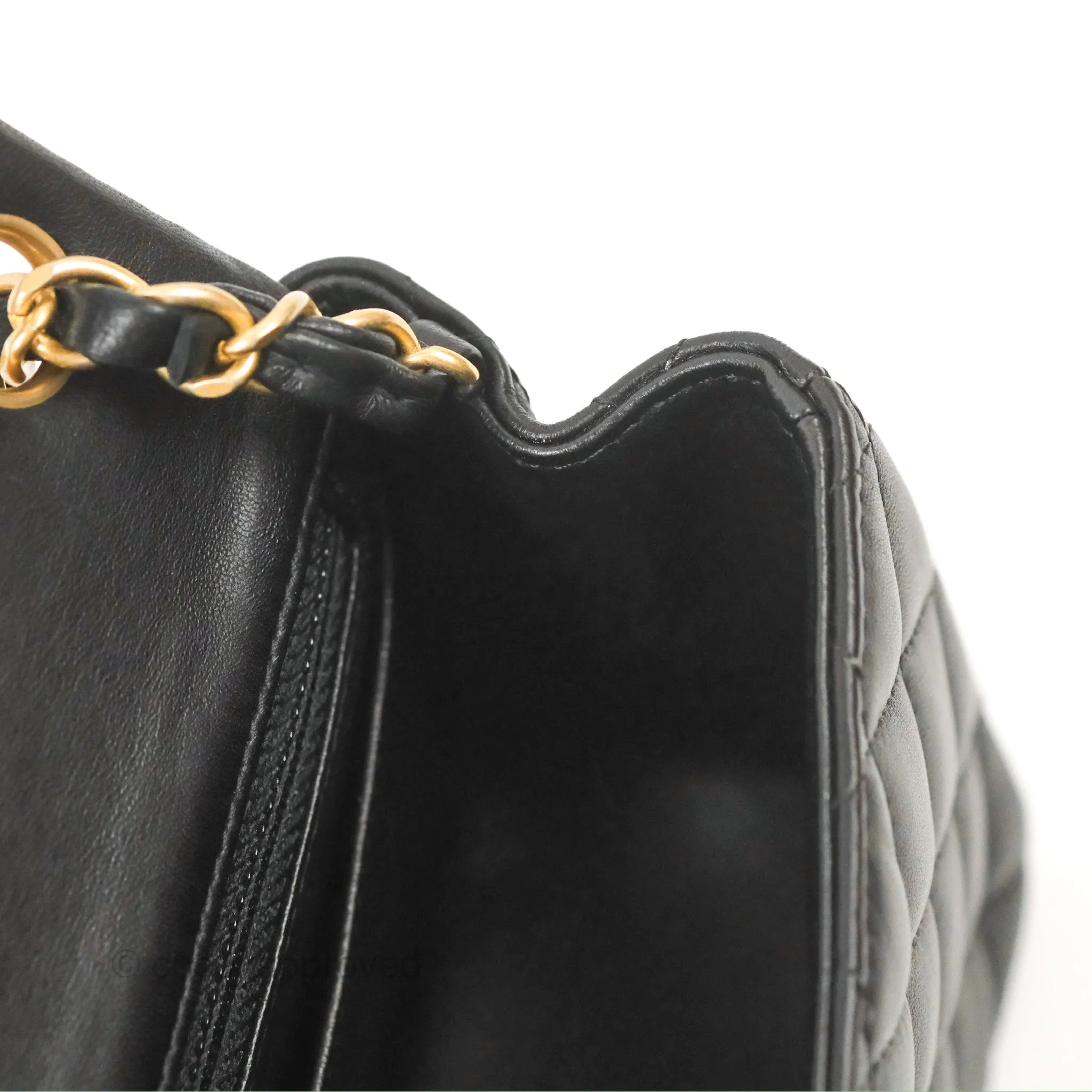 Chanel Mini Square Black Lambskin Gold Hardware