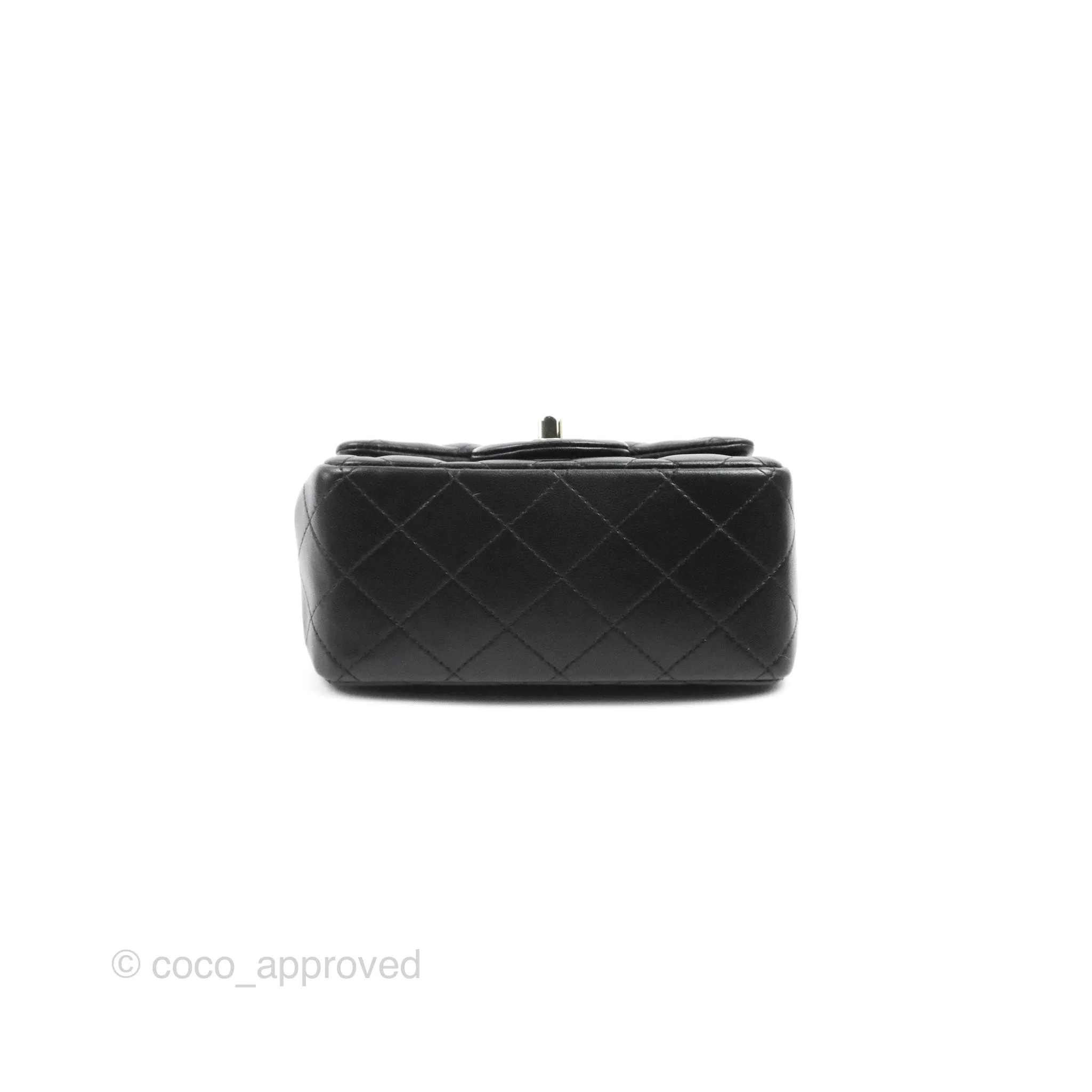 Chanel Mini Square Black Lambskin Gold Hardware