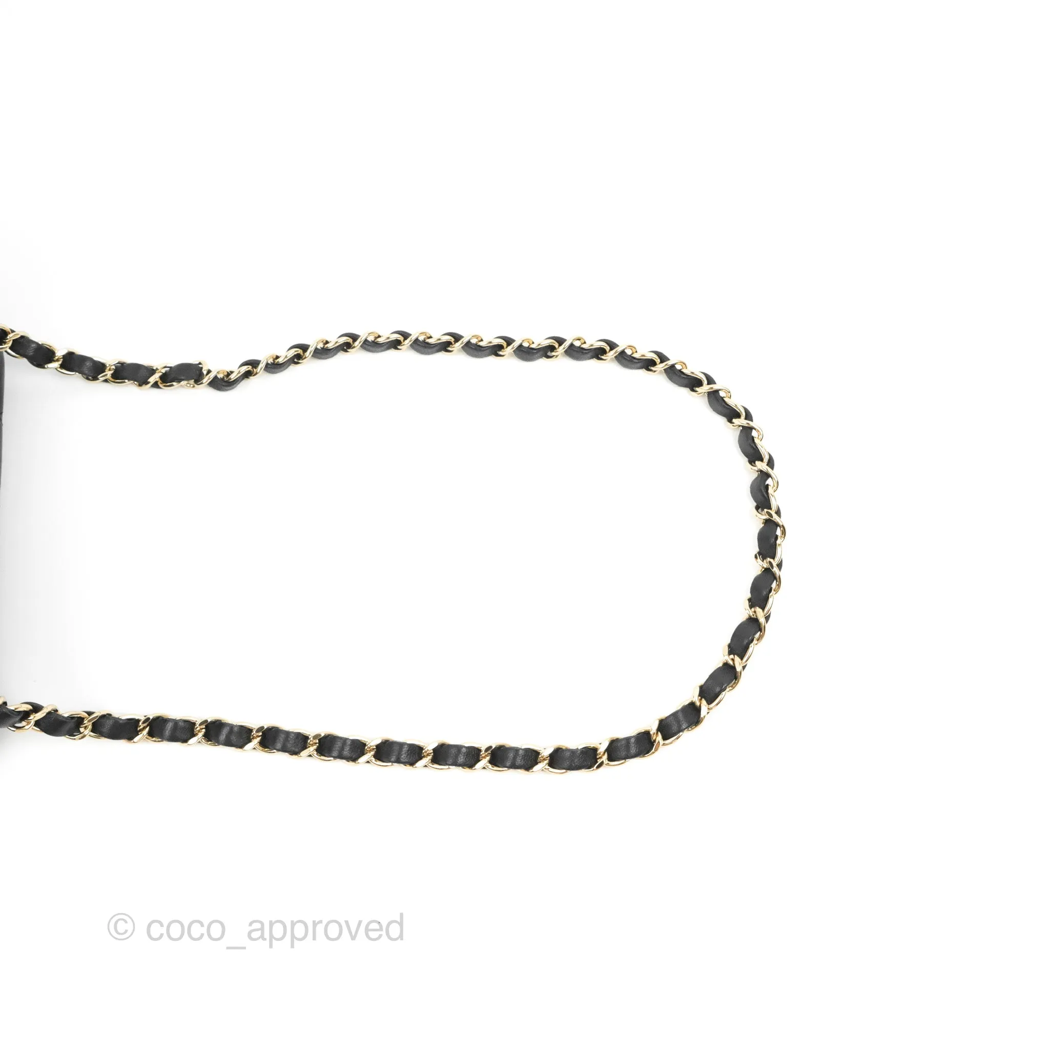 Chanel Mini Square Black Lambskin Gold Hardware