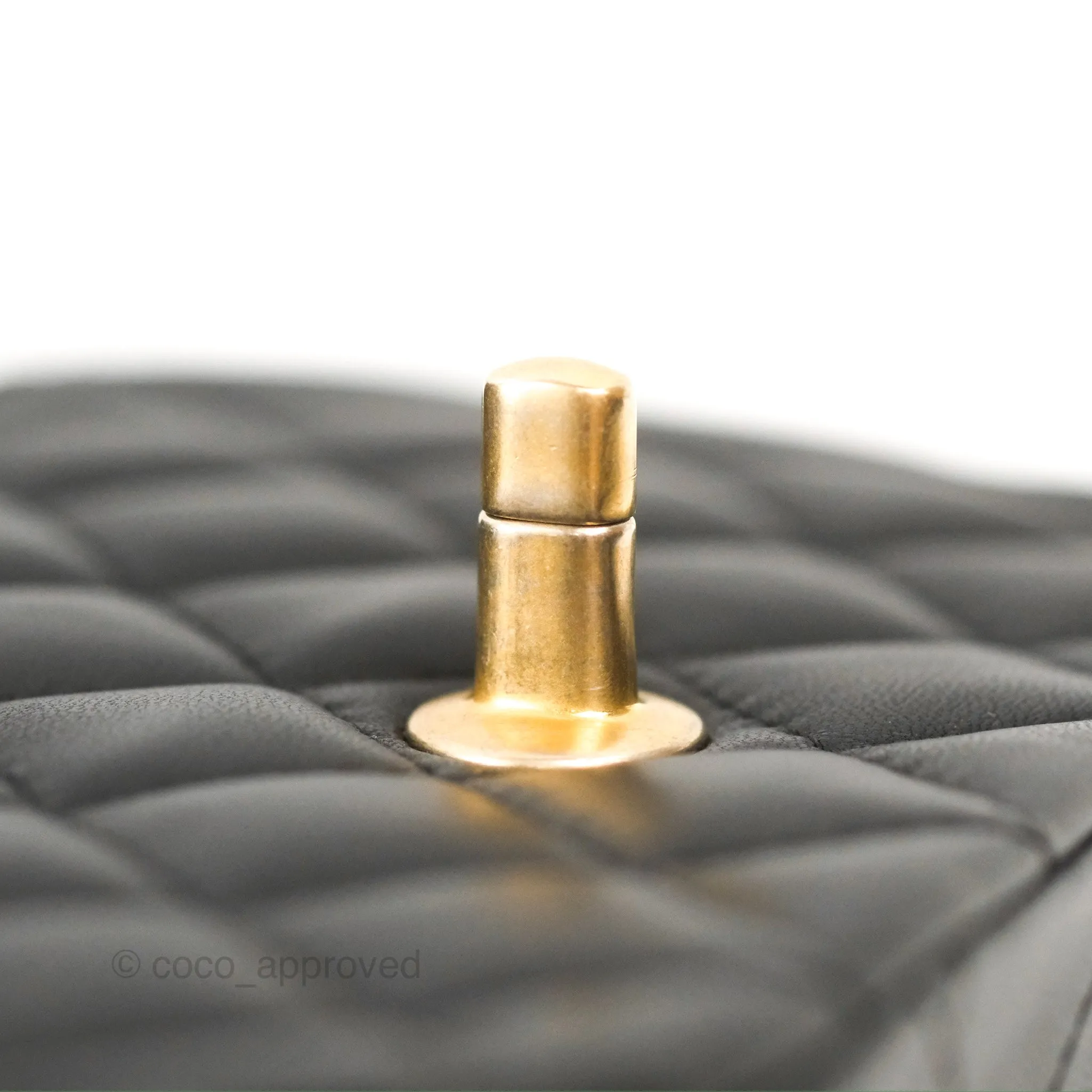 Chanel Mini Square Black Lambskin Gold Hardware