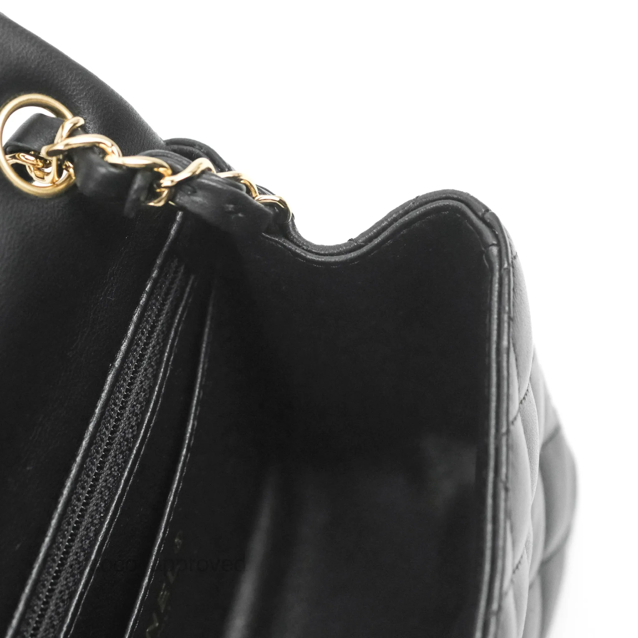 Chanel Mini Square Black Lambskin Gold Hardware
