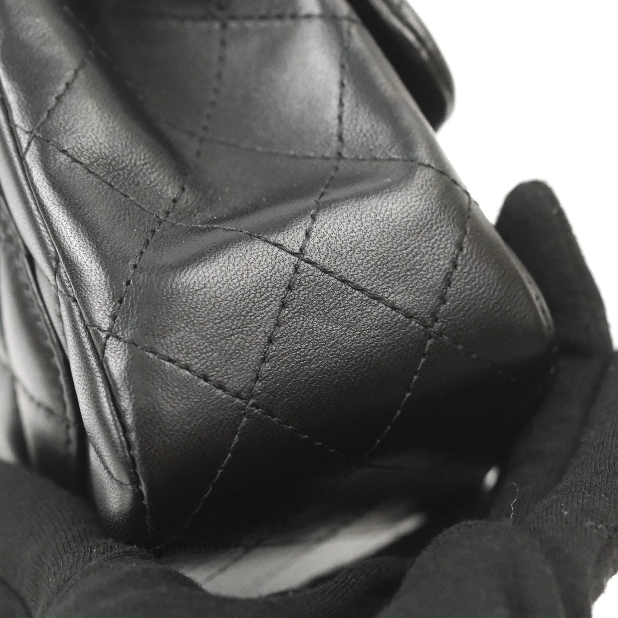 Chanel Mini Square Black Lambskin Gold Hardware