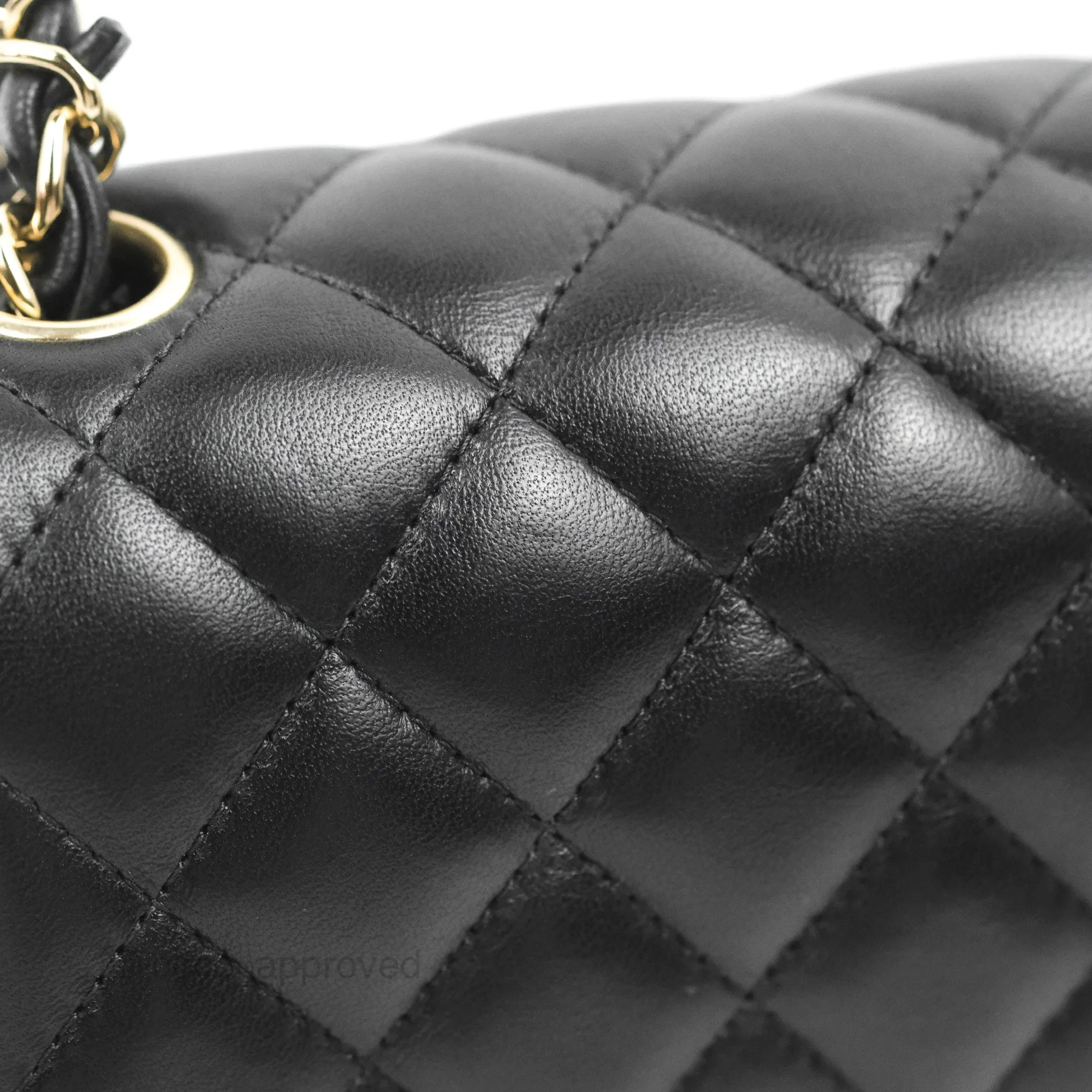 Chanel Mini Square Black Lambskin Gold Hardware