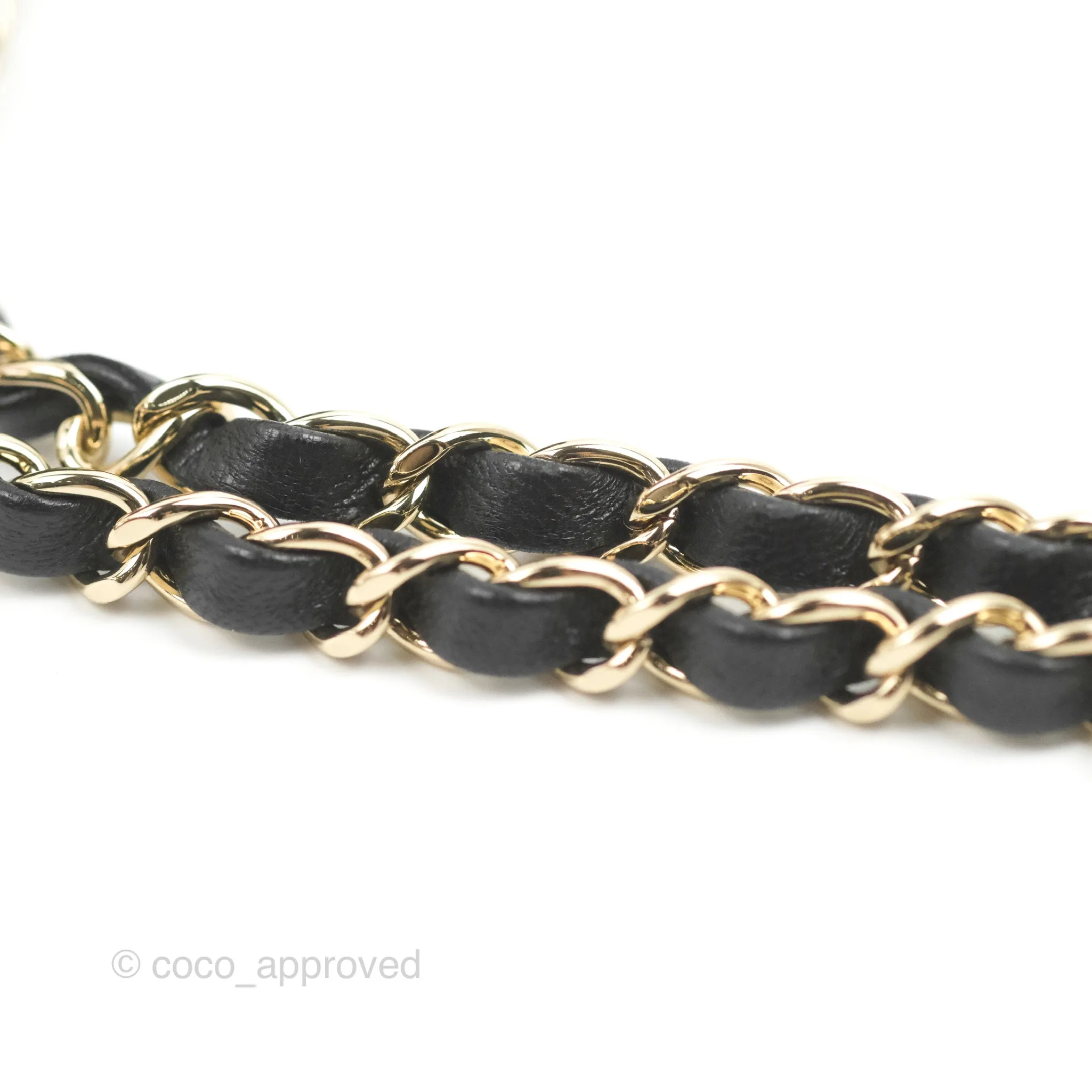 Chanel Mini Square Black Lambskin Gold Hardware