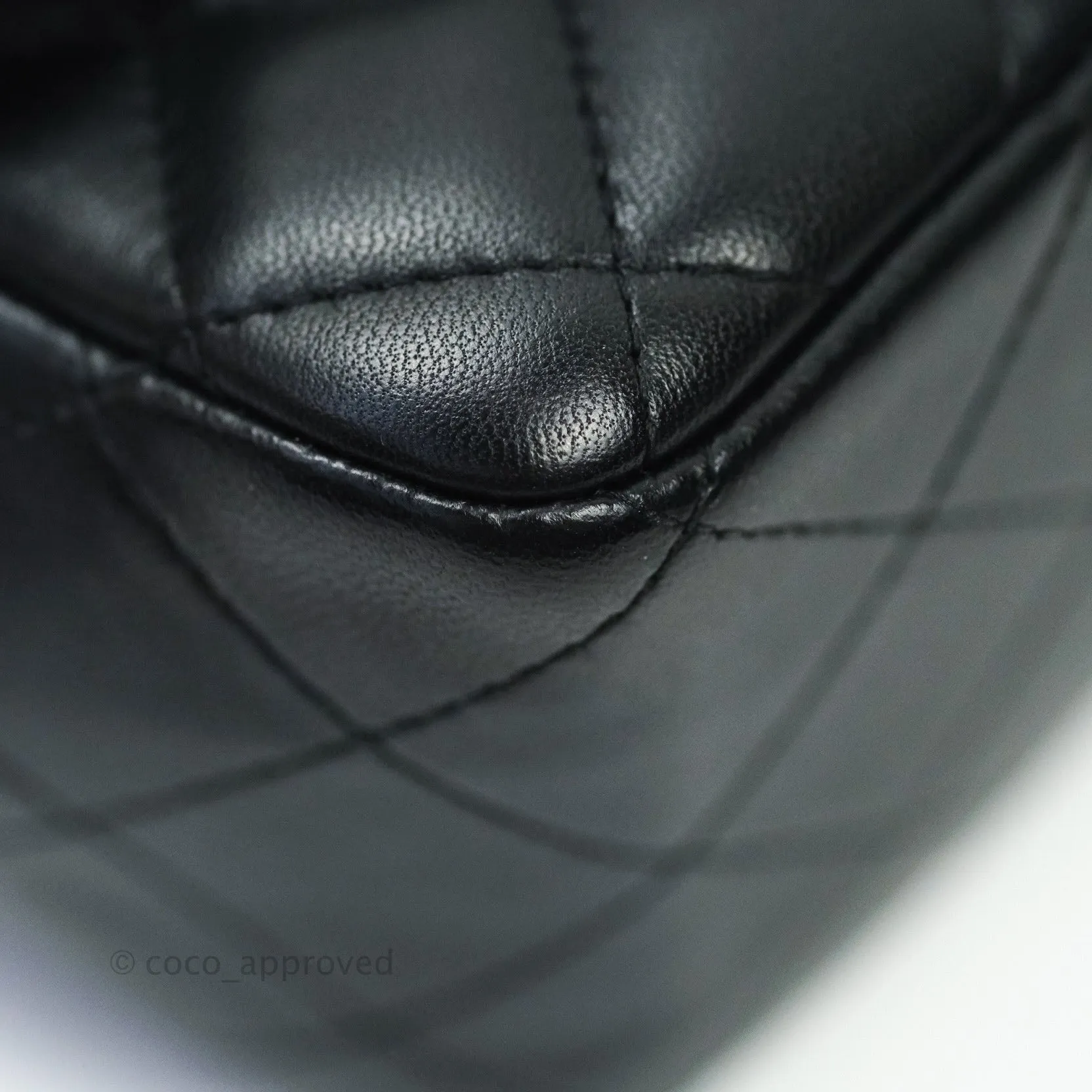 Chanel Mini Square Black Lambskin Gold Hardware
