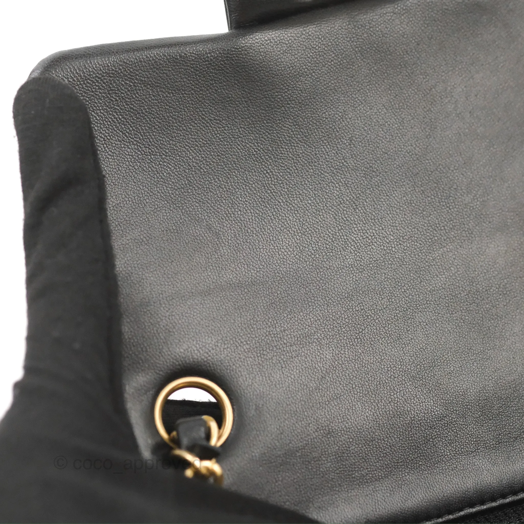 Chanel Mini Square Black Lambskin Gold Hardware