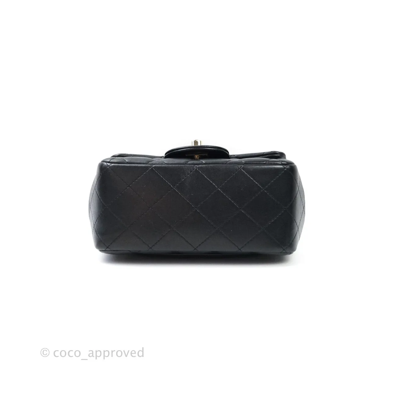 Chanel Mini Square Black Lambskin Gold Hardware
