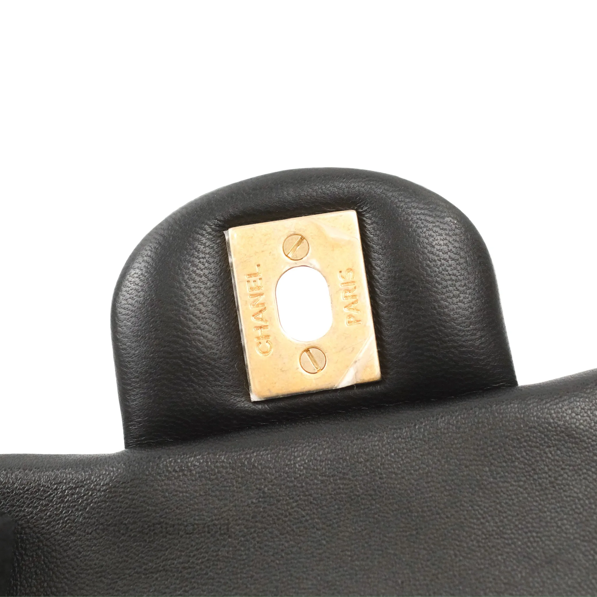 Chanel Mini Square Black Lambskin Gold Hardware