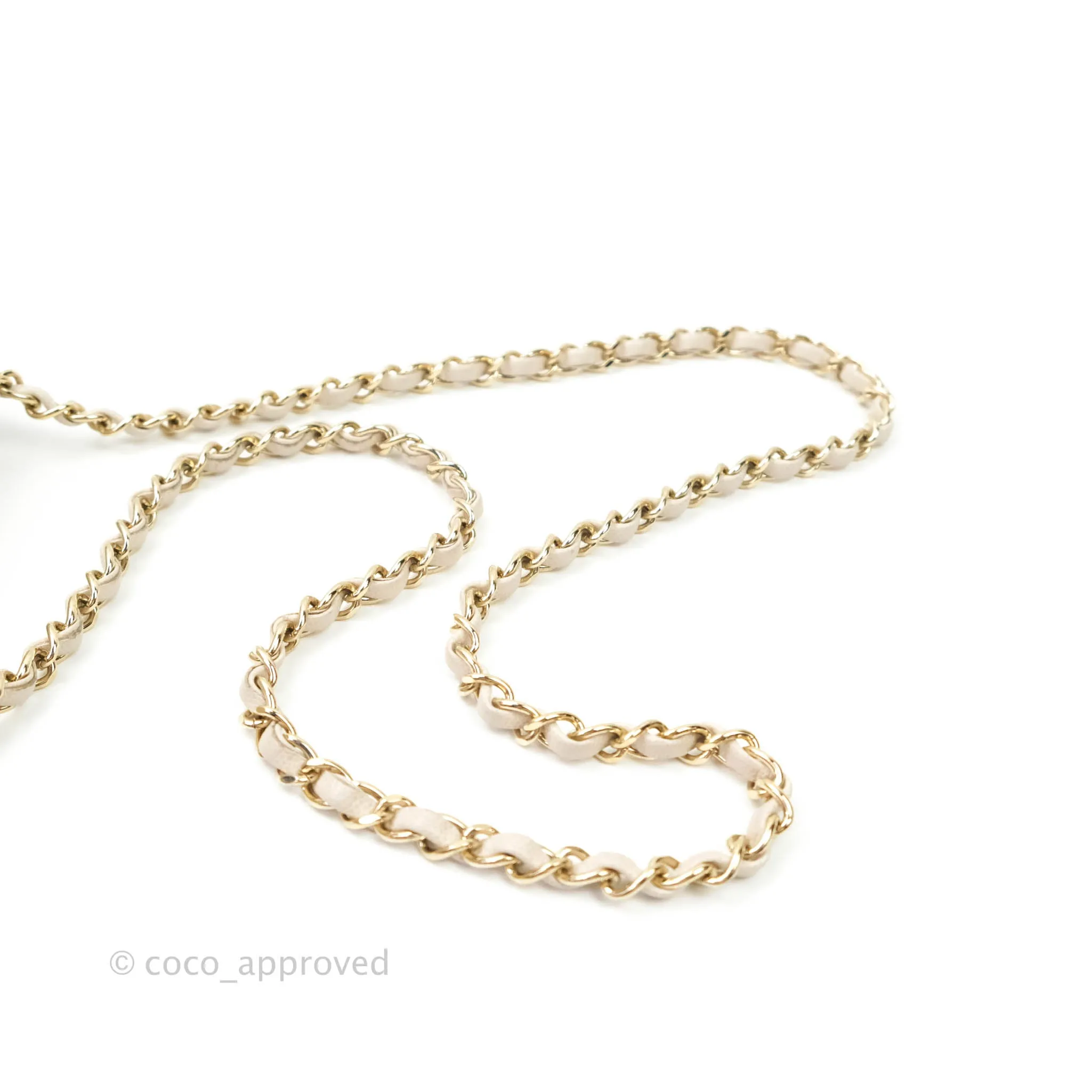 Chanel Mini Square Chevron Ivory Stone Caviar Gold Hardware 18B