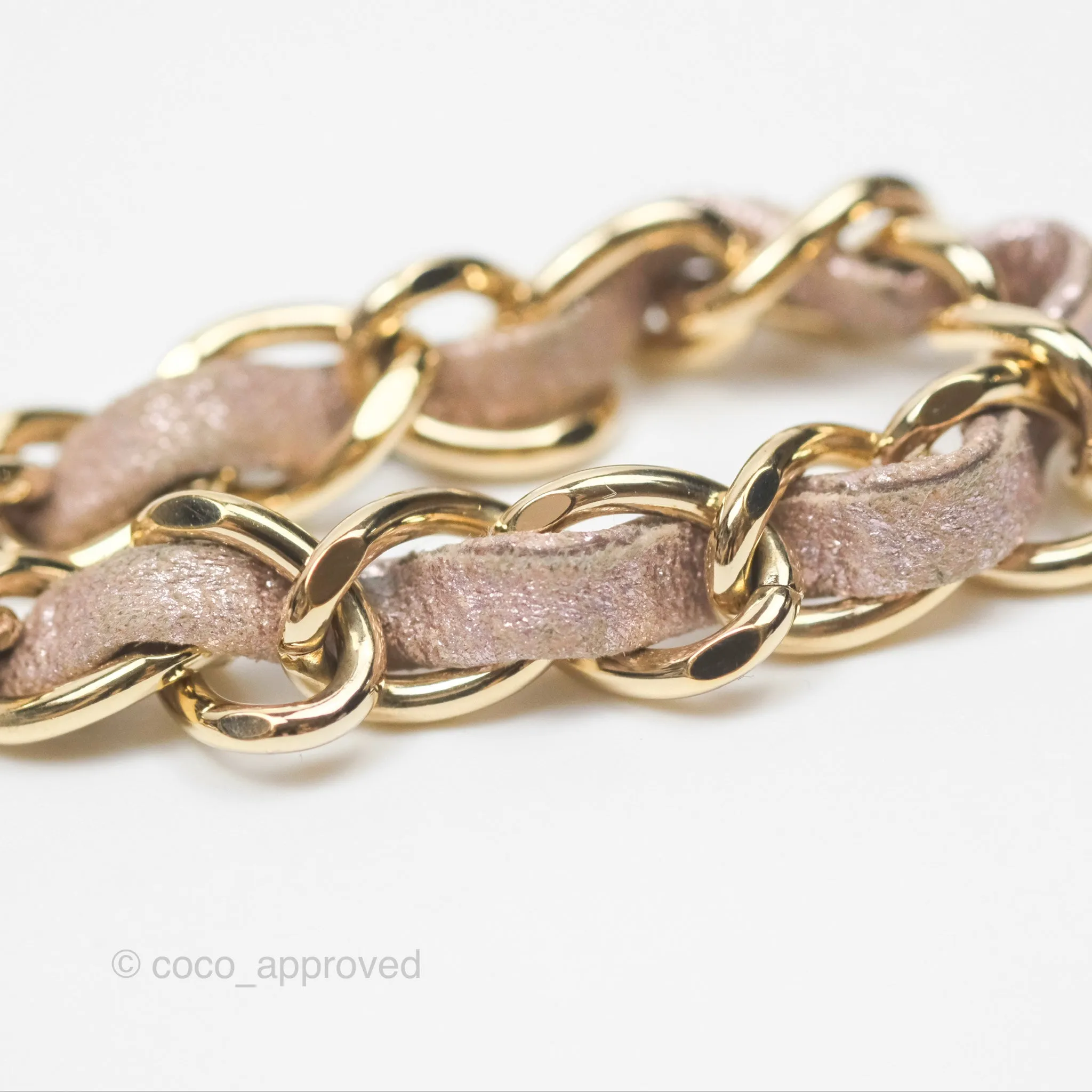 Chanel Mini Square Metallic Rose Gold Goatskin Gold Hardware 14B