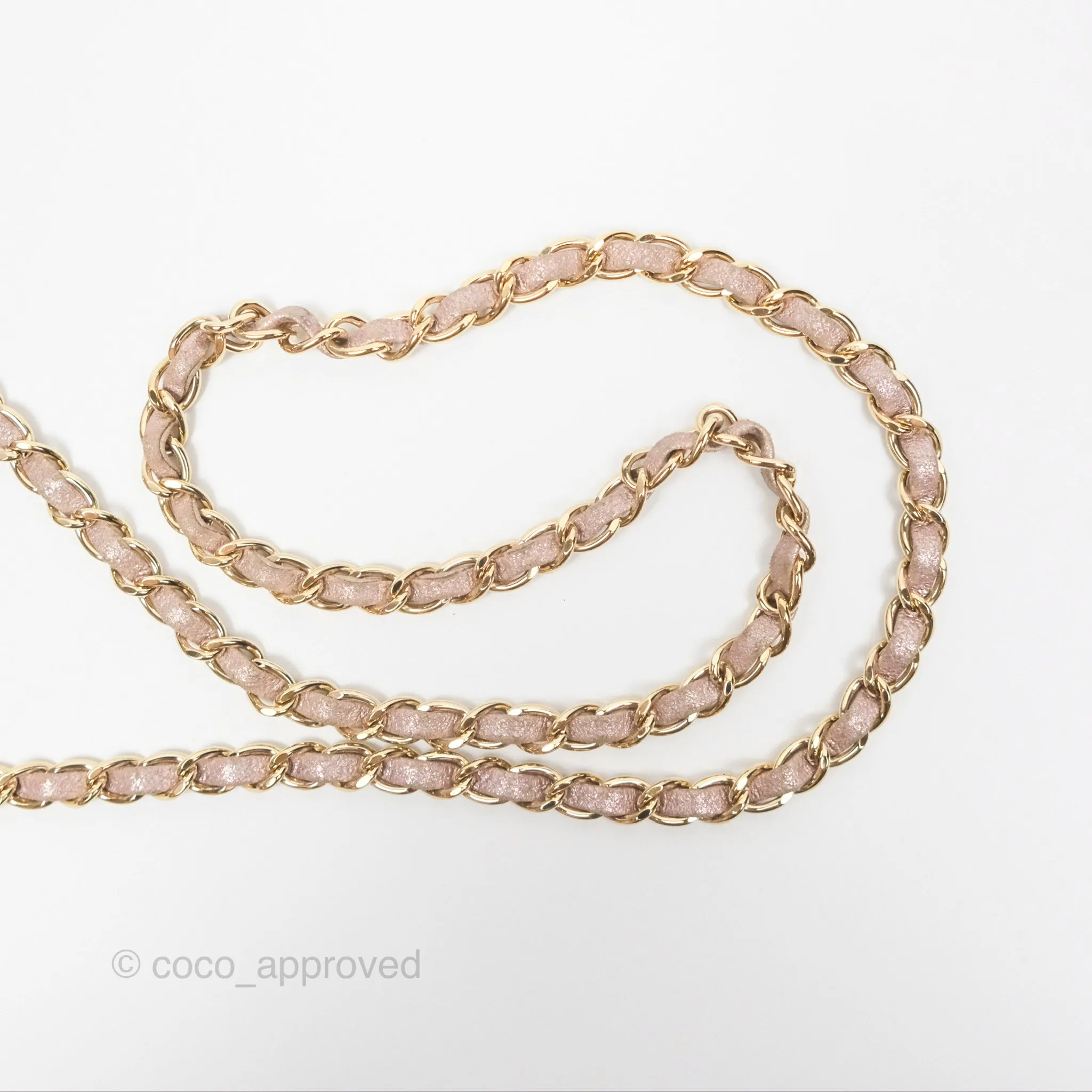Chanel Mini Square Metallic Rose Gold Goatskin Gold Hardware 14B