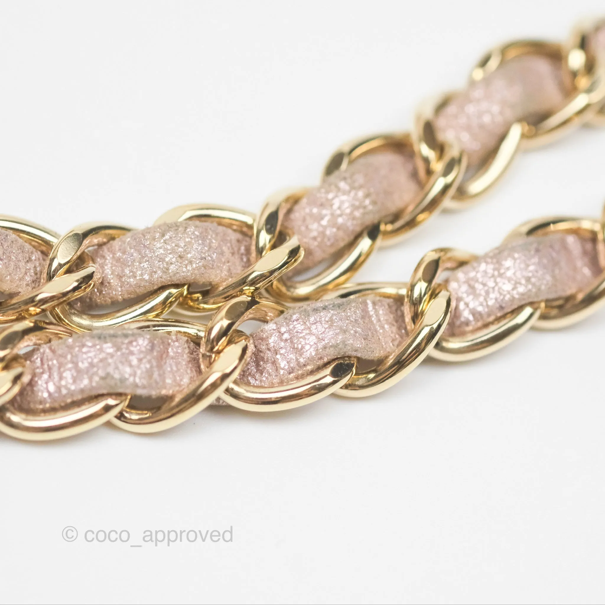 Chanel Mini Square Metallic Rose Gold Goatskin Gold Hardware 14B