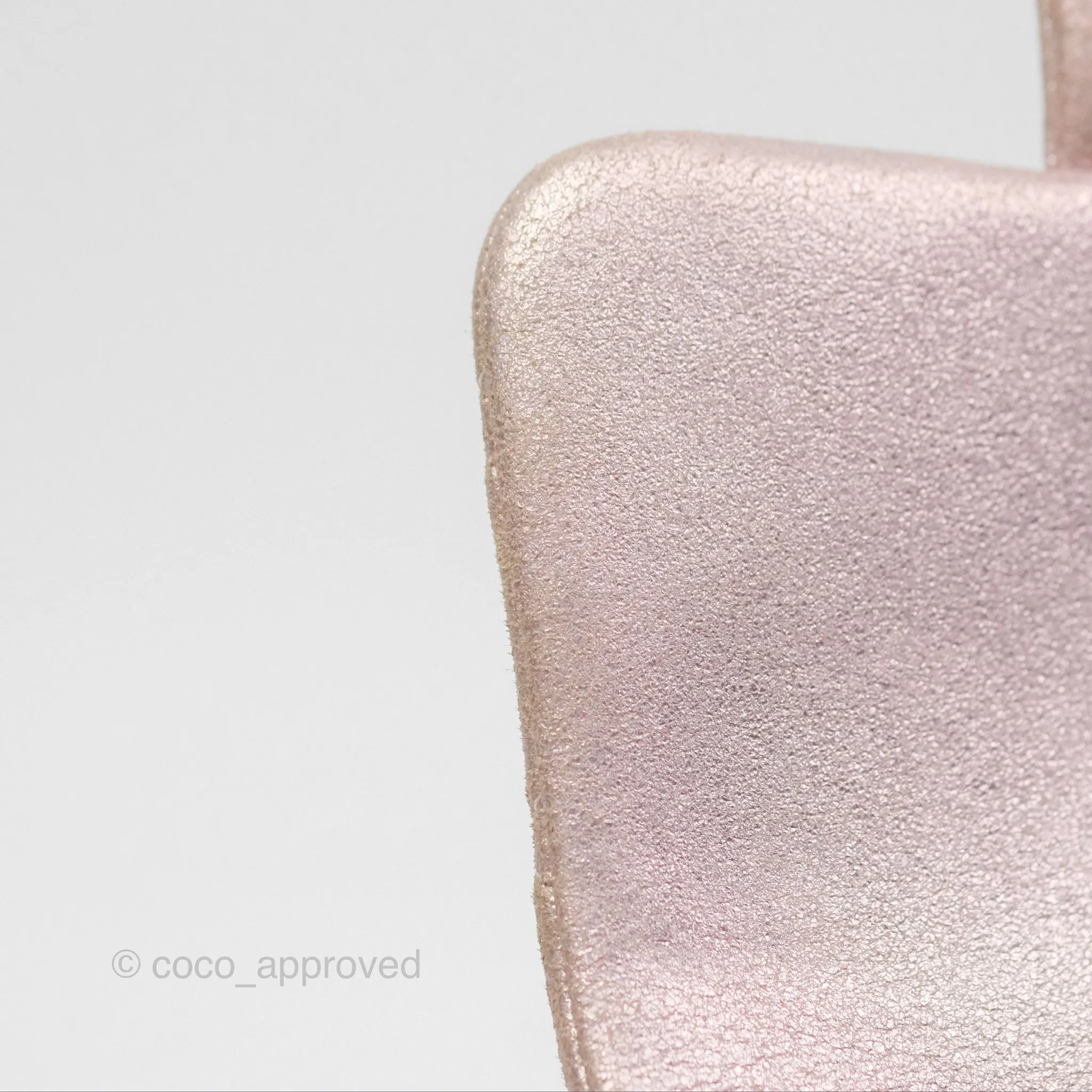 Chanel Mini Square Metallic Rose Gold Goatskin Gold Hardware 14B