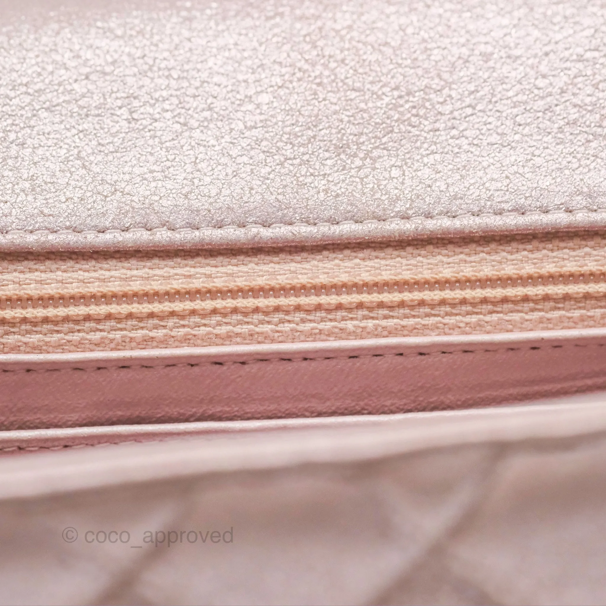 Chanel Mini Square Metallic Rose Gold Goatskin Gold Hardware 14B