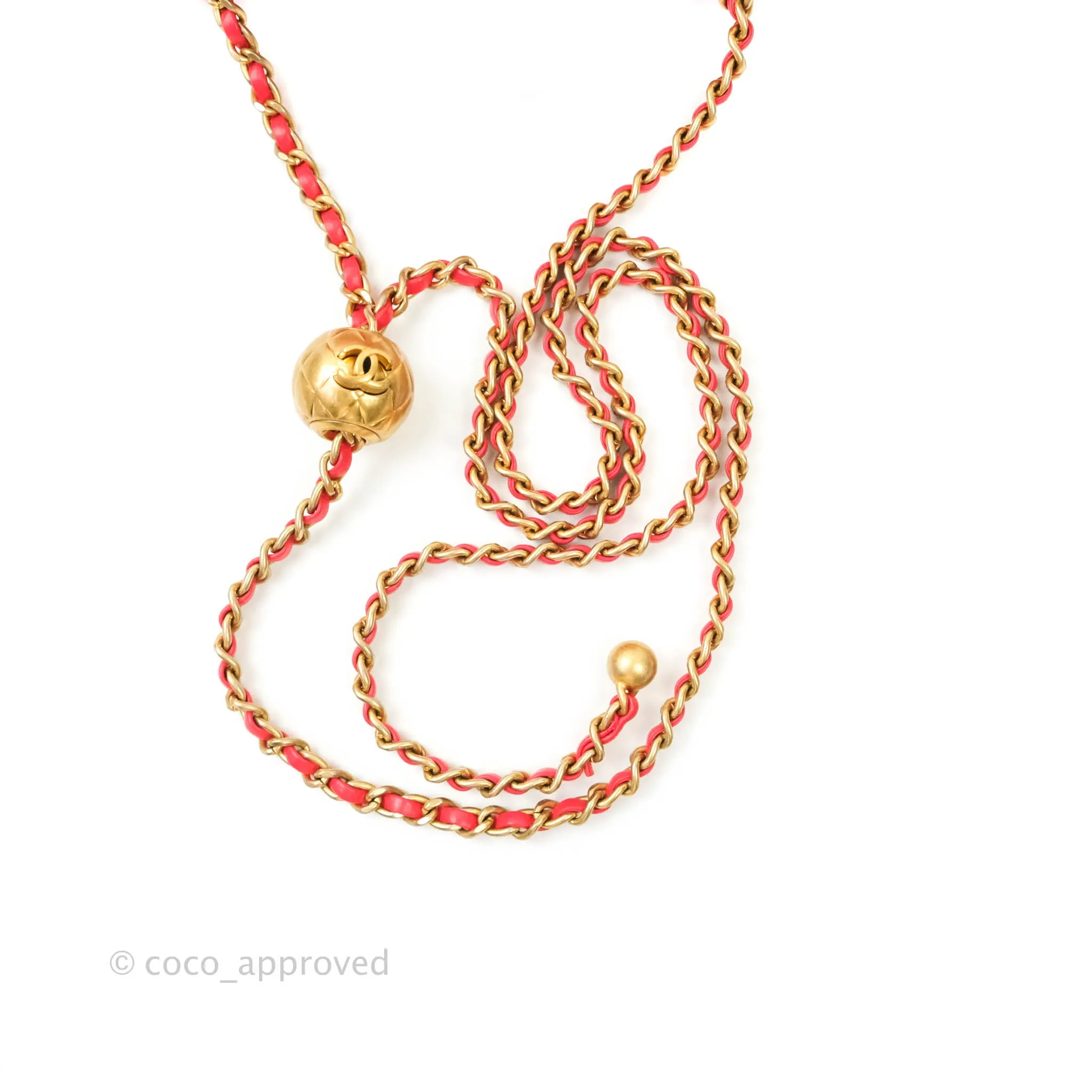 Chanel Mini Square Pearl Crush Quilted Red Lambskin Aged Gold Hardware
