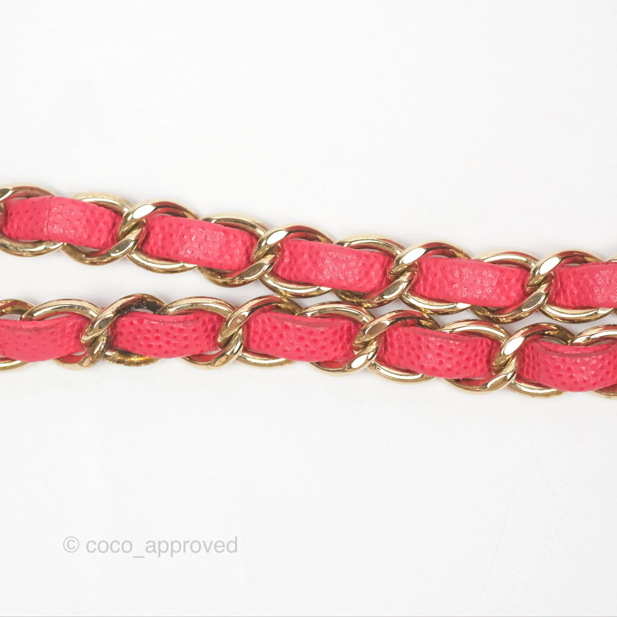 Chanel Mini Square Pink Caviar Gold Hardware 17C