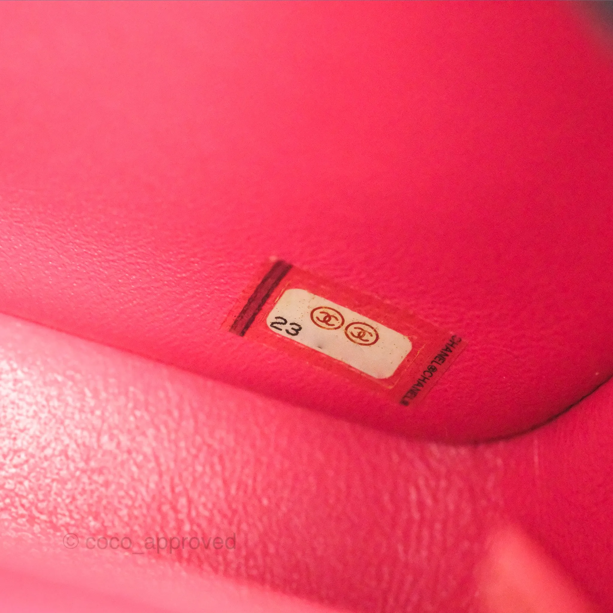 Chanel Mini Square Pink Caviar Gold Hardware 17C