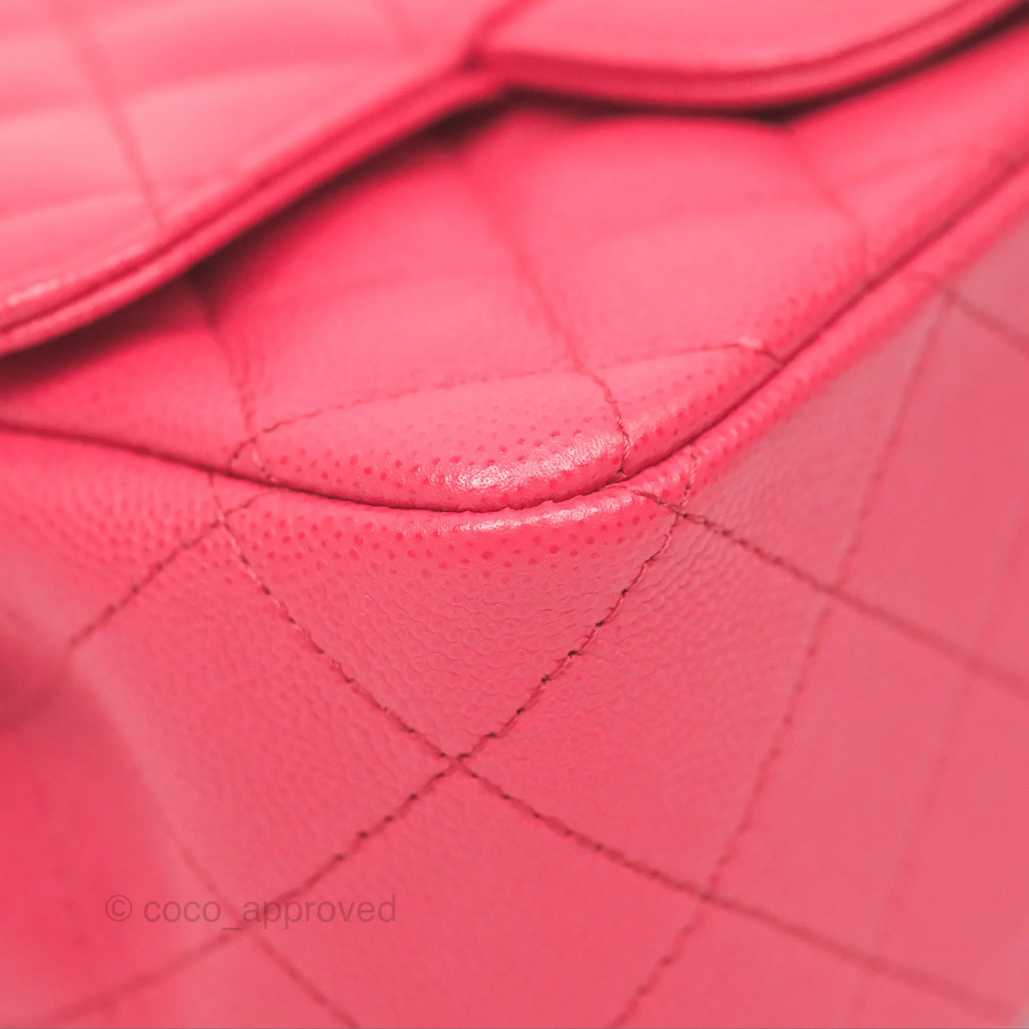 Chanel Mini Square Pink Caviar Gold Hardware 17C