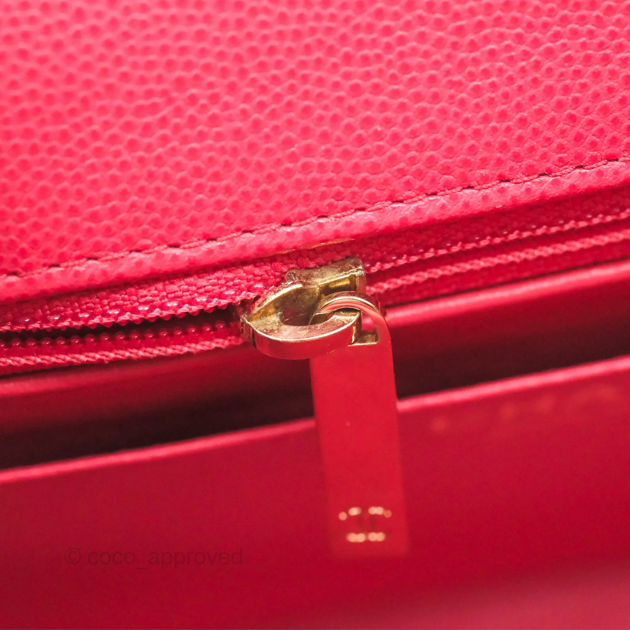 Chanel Mini Square Pink Caviar Gold Hardware 17C