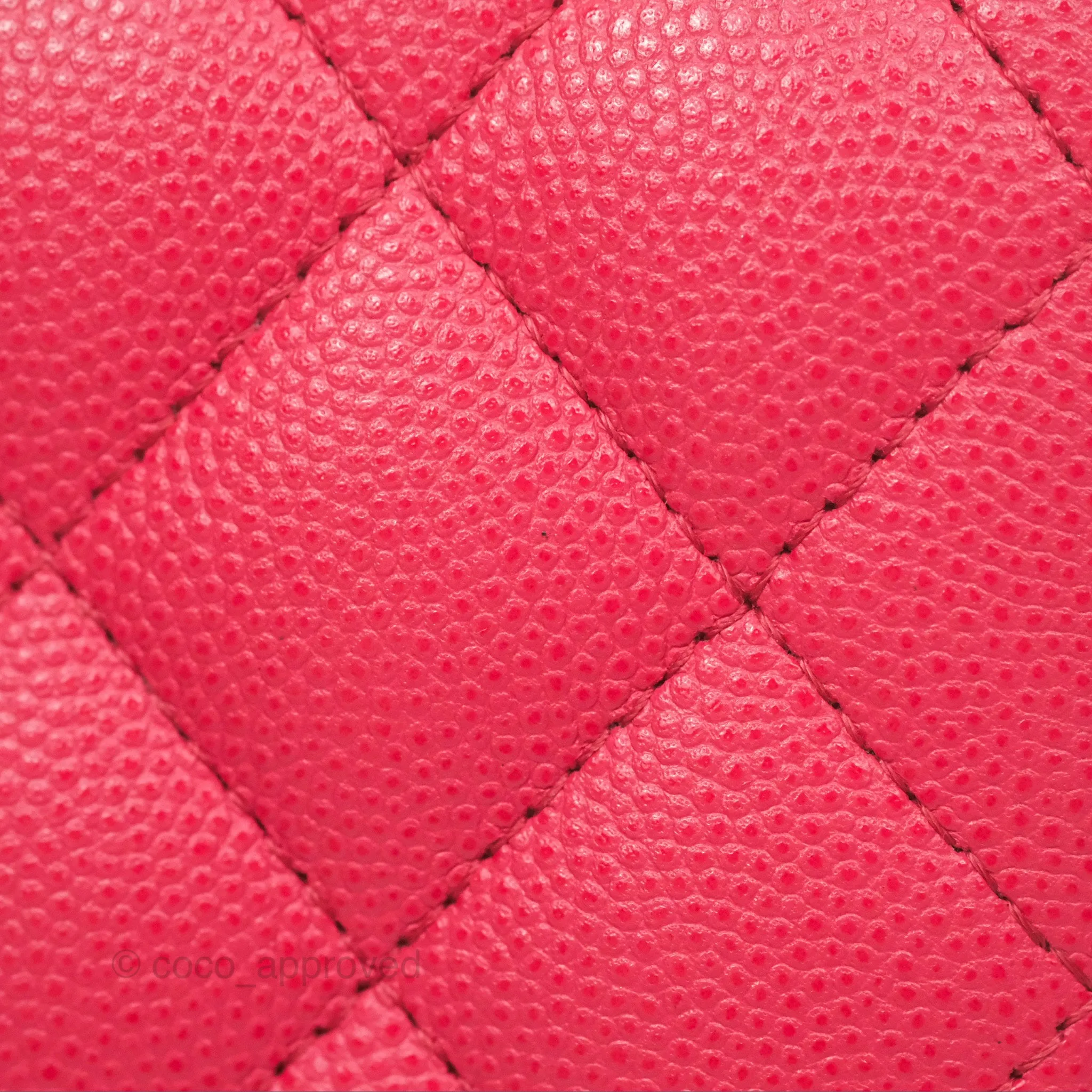 Chanel Mini Square Pink Caviar Gold Hardware 17C