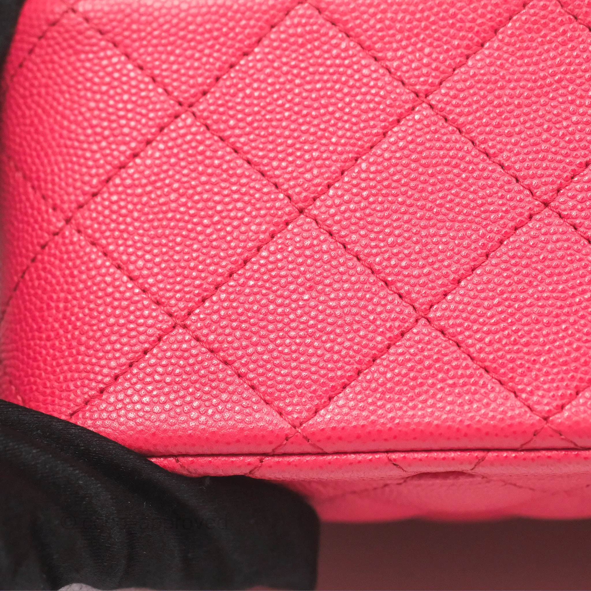 Chanel Mini Square Pink Caviar Gold Hardware 17C