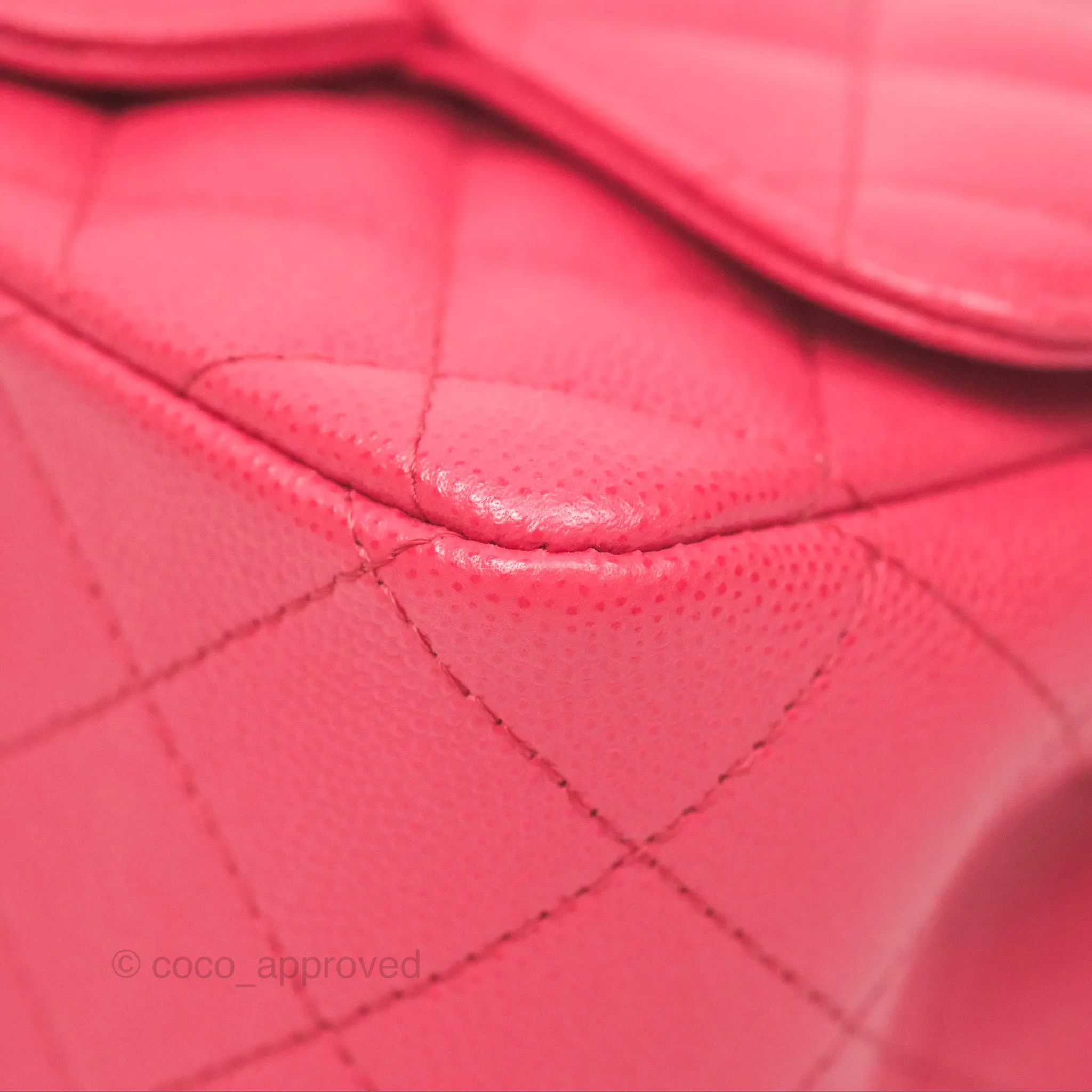 Chanel Mini Square Pink Caviar Gold Hardware 17C
