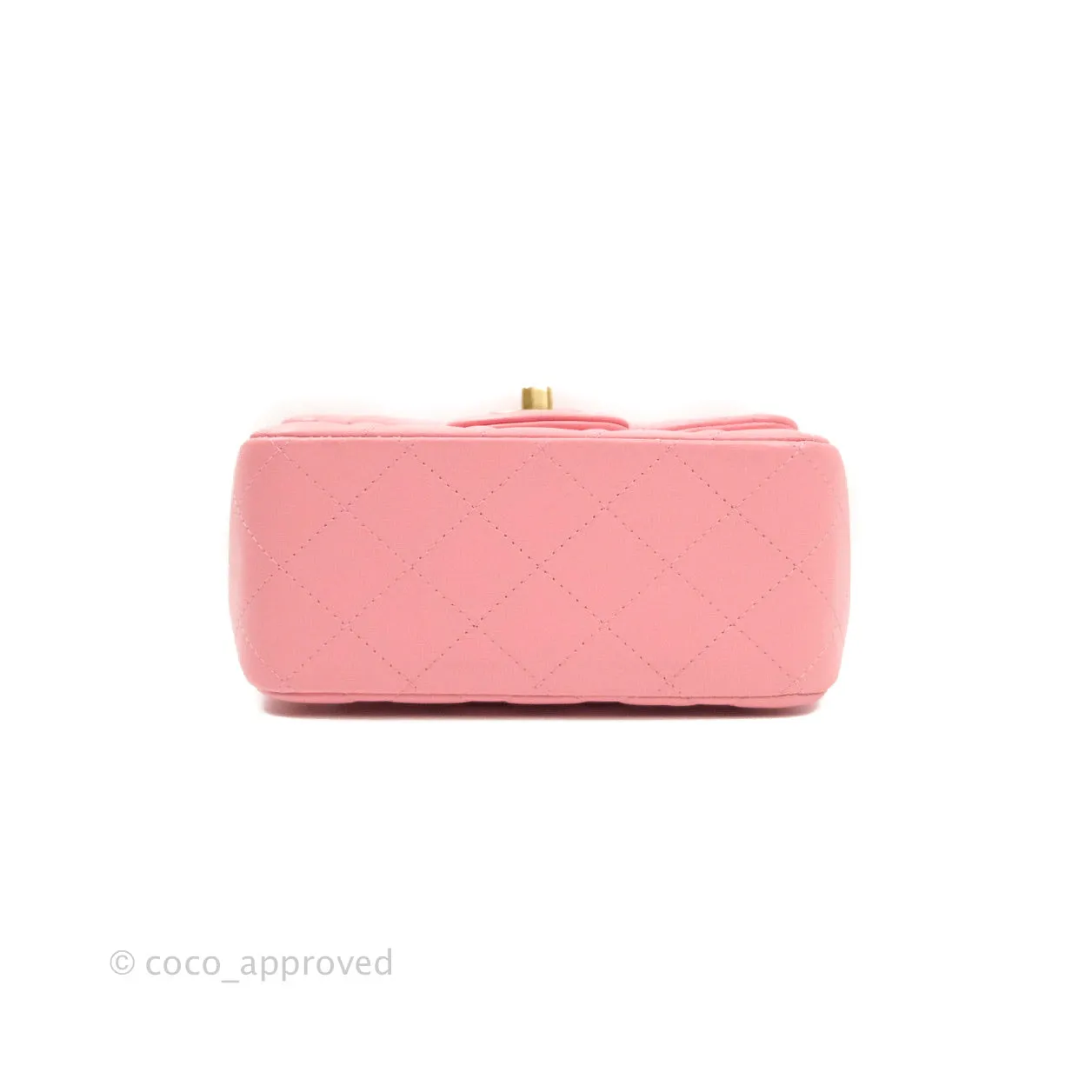 Chanel Mini Square Pink Lambskin Gold Hardware