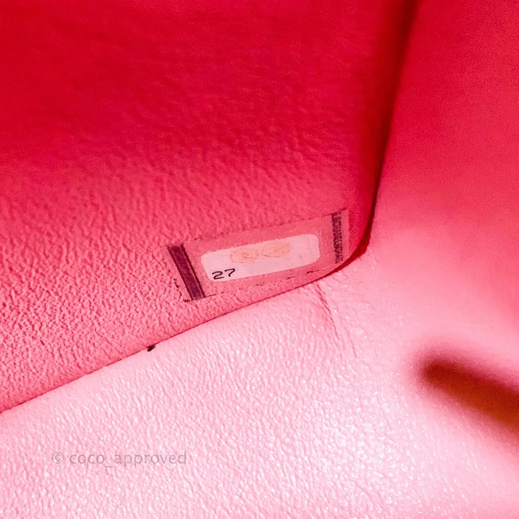Chanel Mini Square Pink Lambskin Gold Hardware