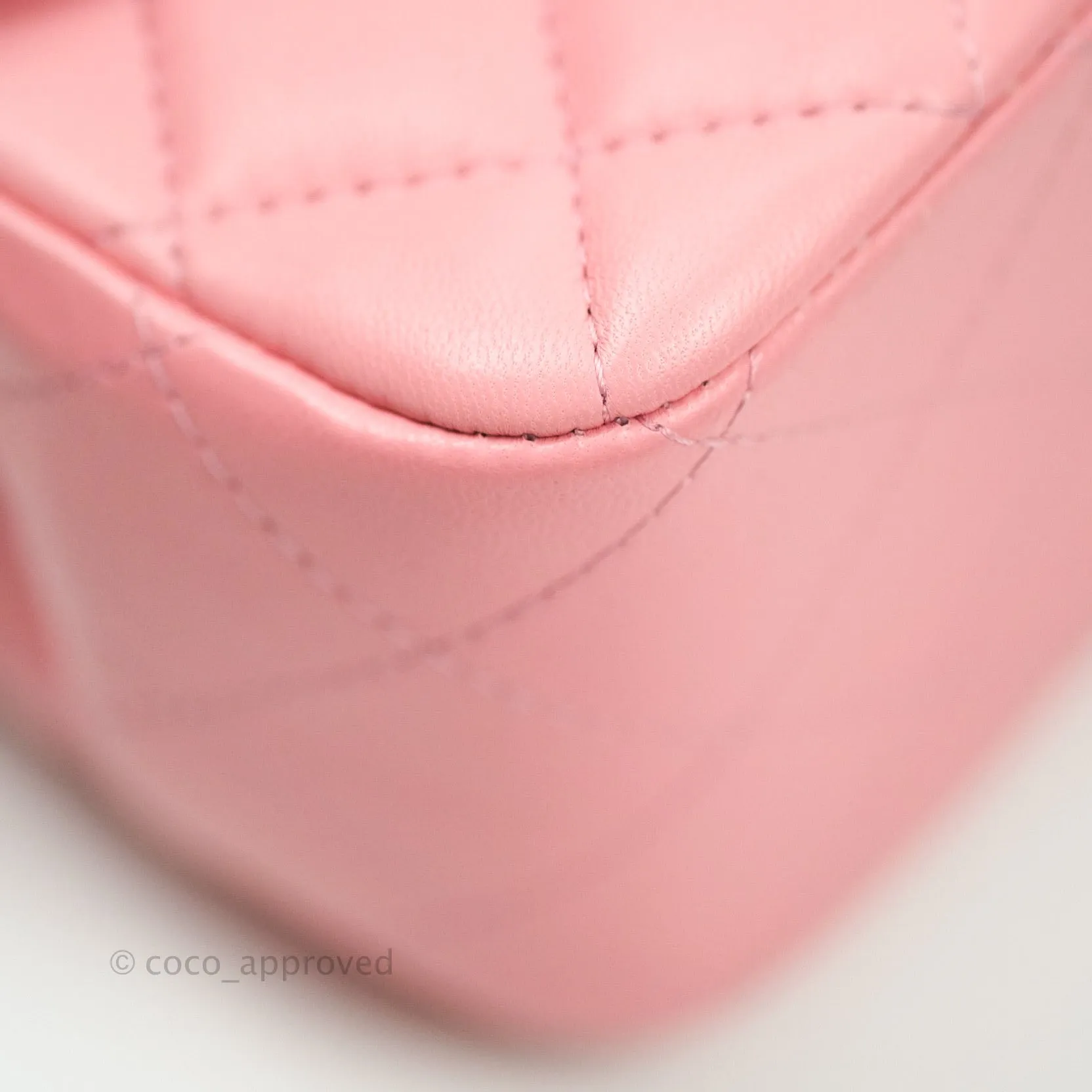 Chanel Mini Square Pink Lambskin Gold Hardware