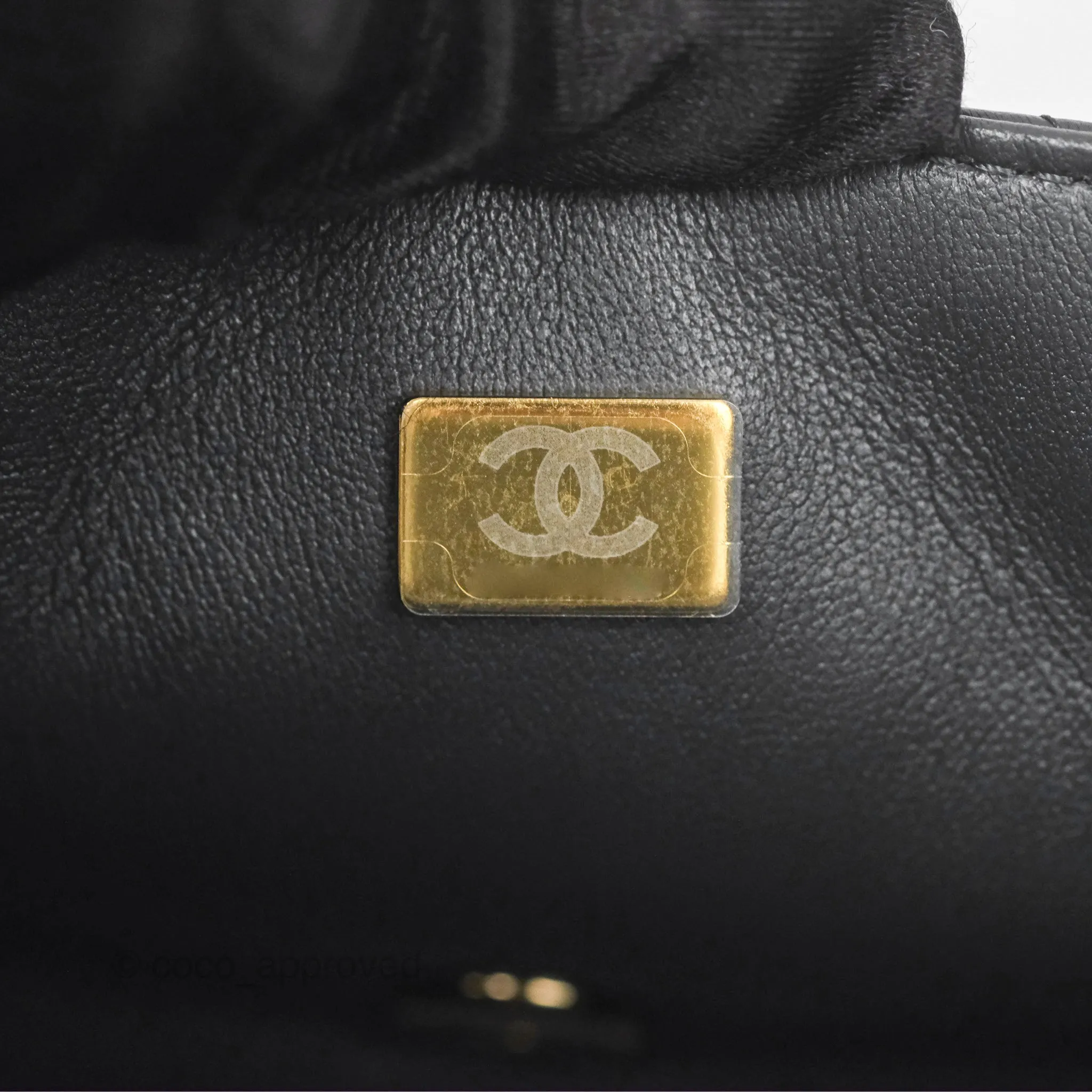 Chanel Mini Square Quilted Grey Lambskin Gold Hardware