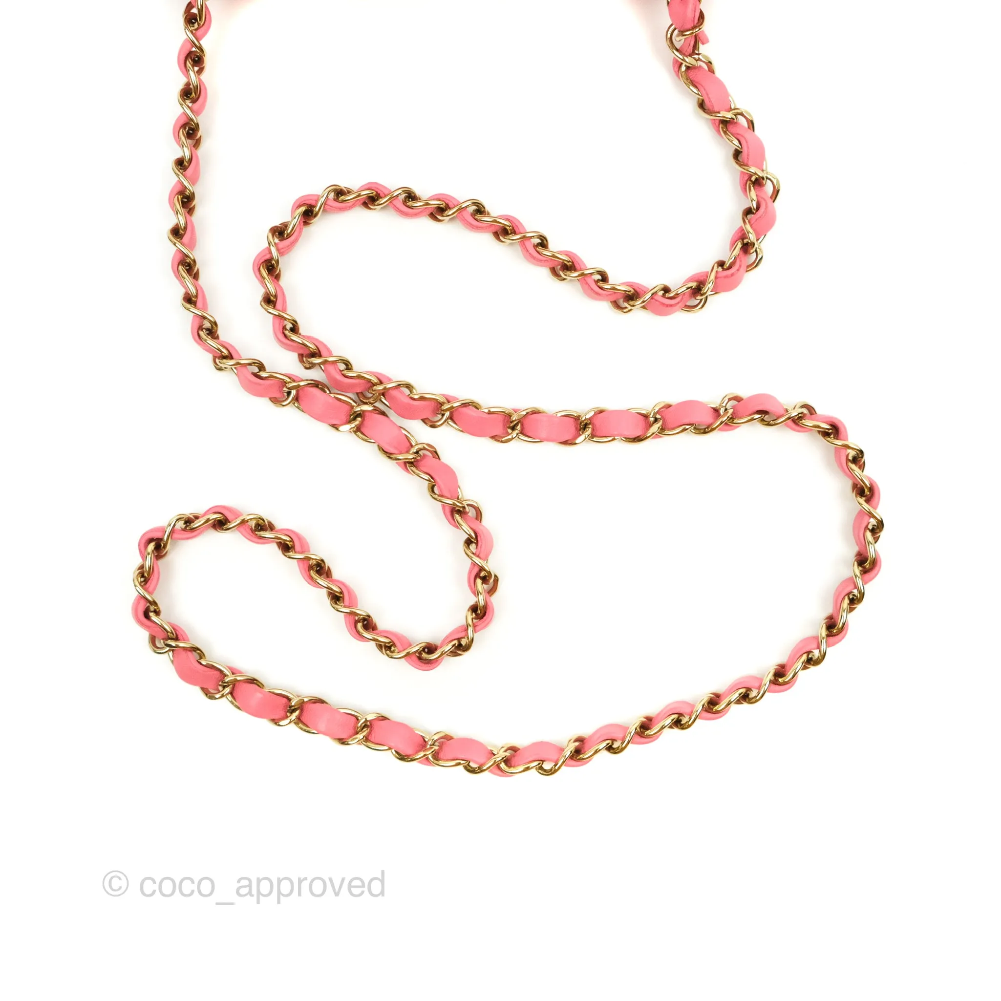 Chanel Mini Square Quilted Rosy Pink Lambskin Gold Hardware 21A