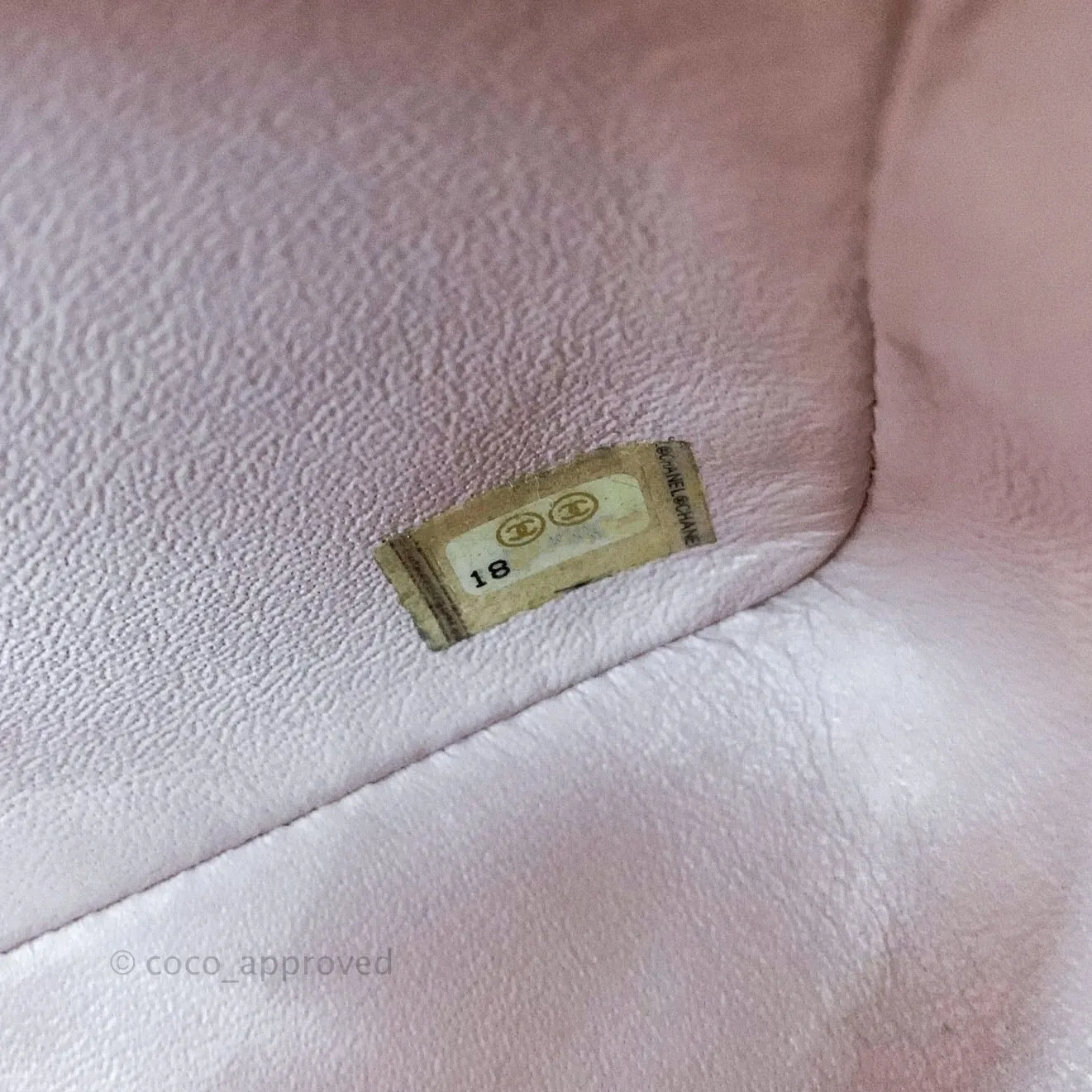 Chanel Mini Square Sakura Pink Caviar Silver Hardware