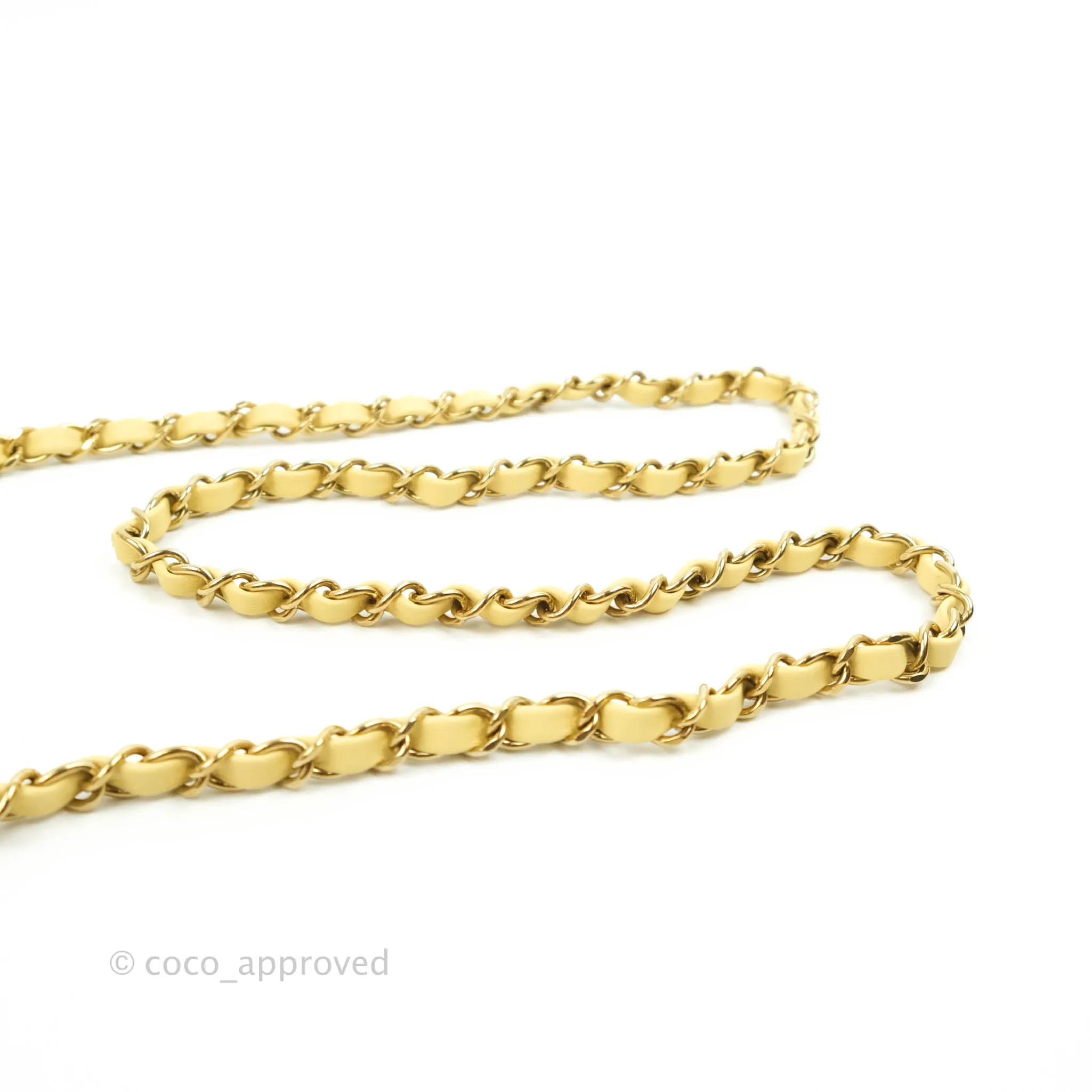 Chanel Mini Square Yellow Lambskin Gold Hardware