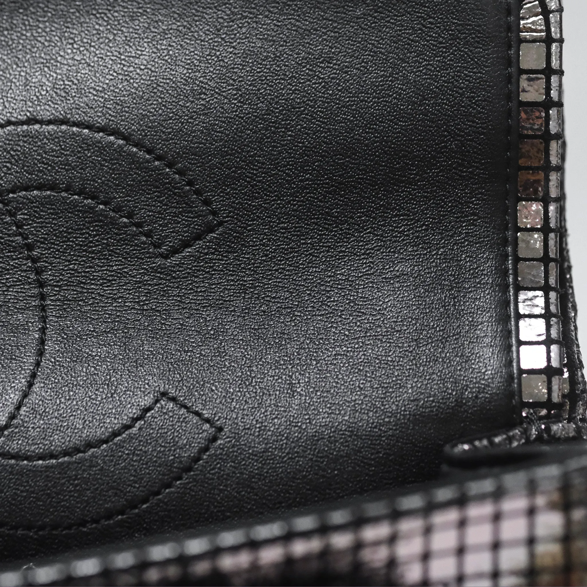 Chanel Mirror Reissue 2.55 Quilted Silver Suede Calfskin Gun Metal Hardware