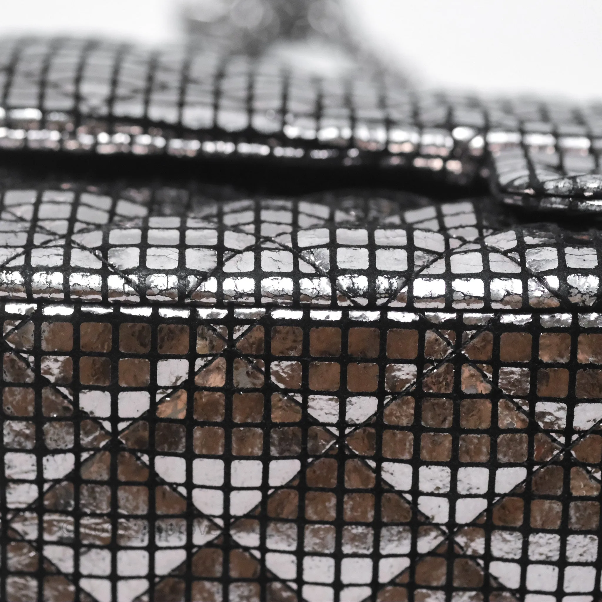 Chanel Mirror Reissue 2.55 Quilted Silver Suede Calfskin Gun Metal Hardware